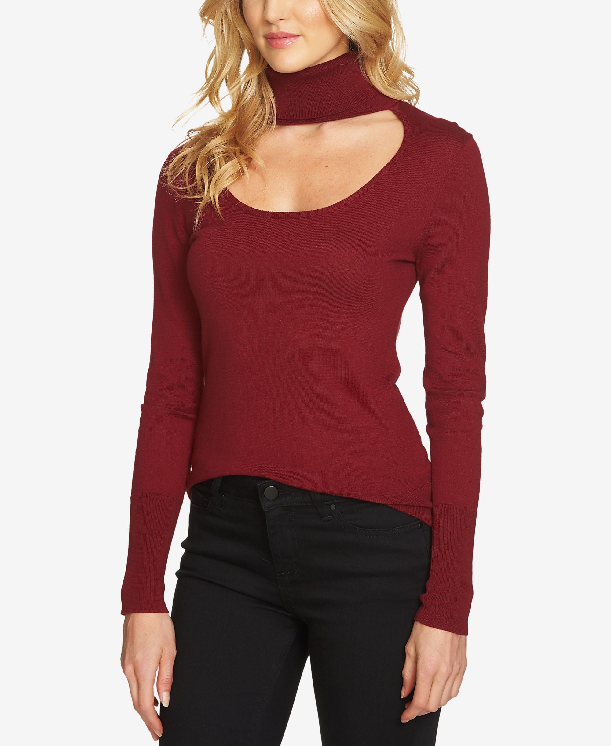 1.State Long Sleeve Choker Top