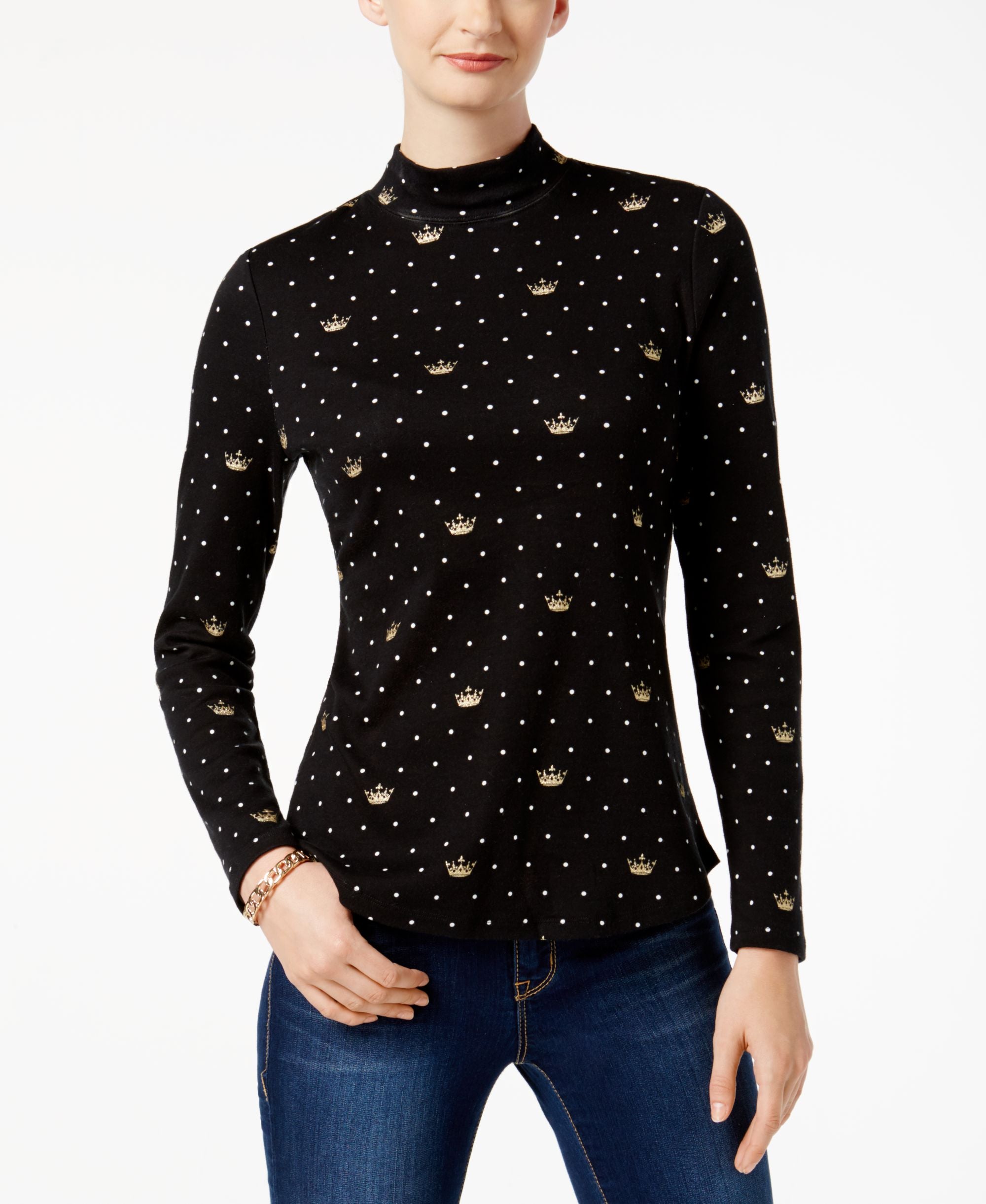 Charter Club Cotton Print Top