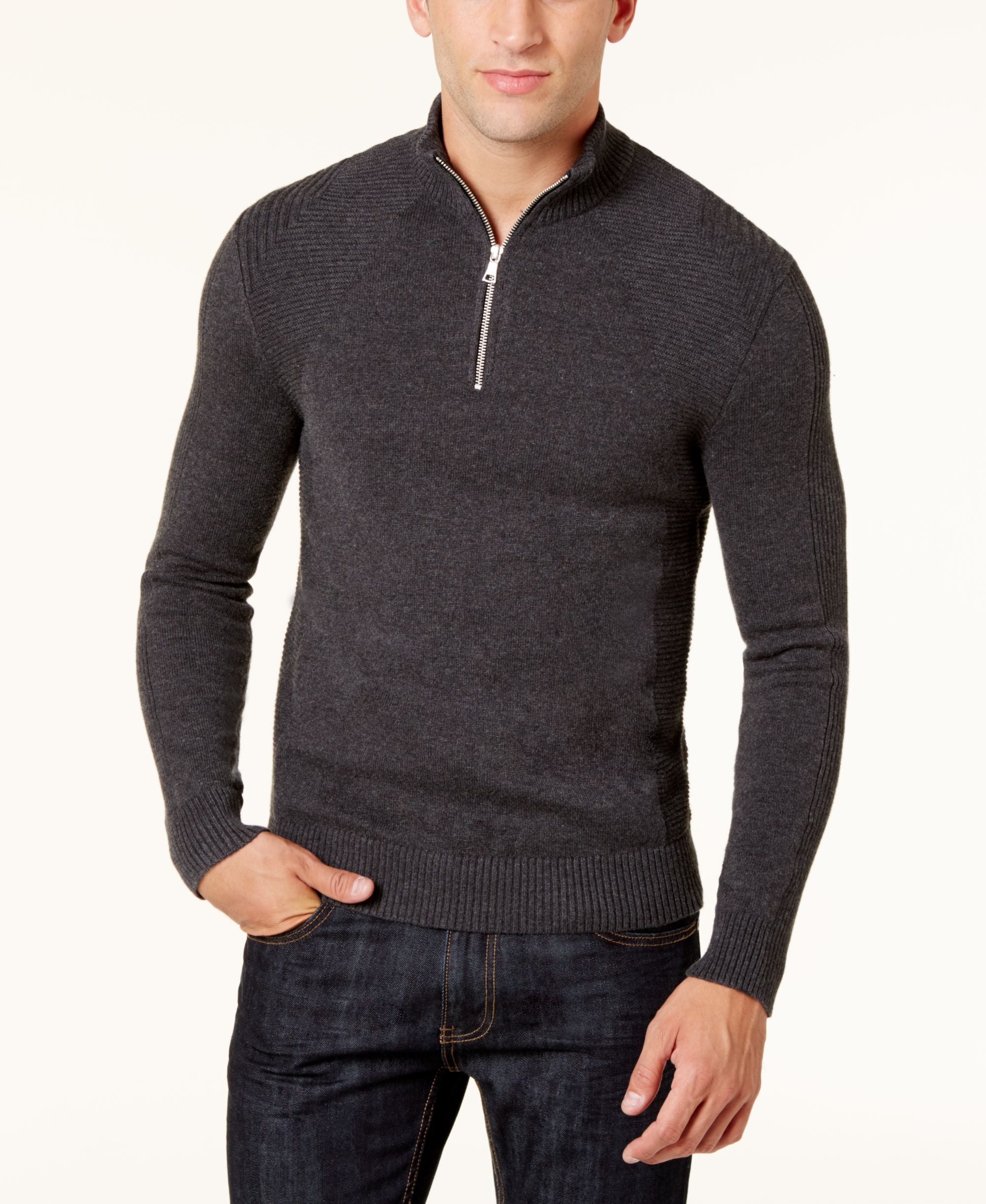 Mens Quarter Zip Sweater