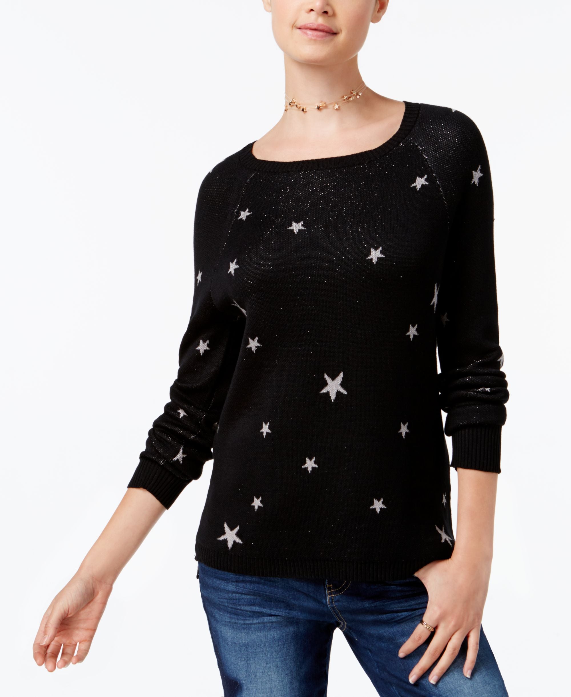 Ultra Flirt Juniors Star Print Sweater