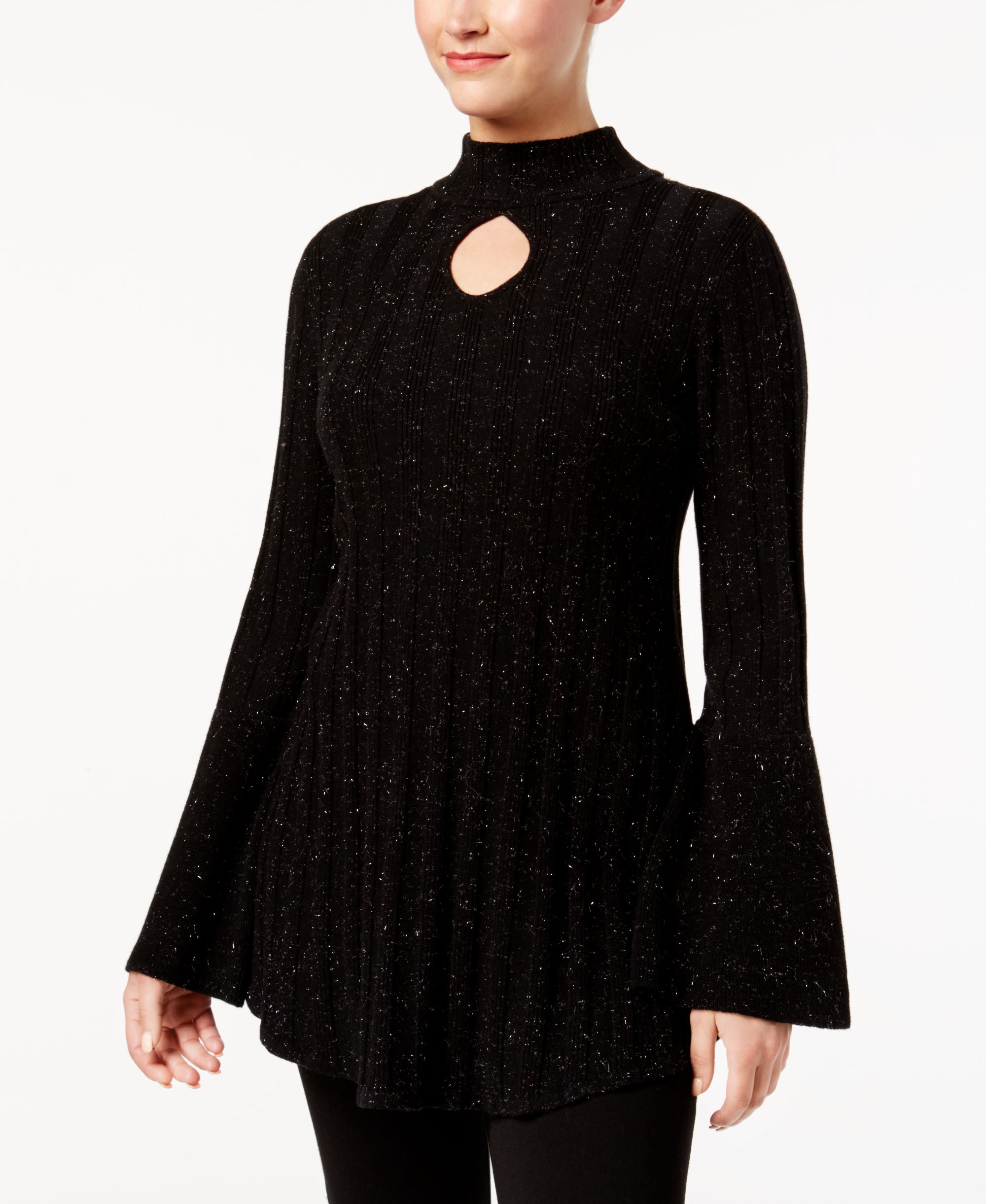 Style & Co Mock Neck Tunic Sweater
