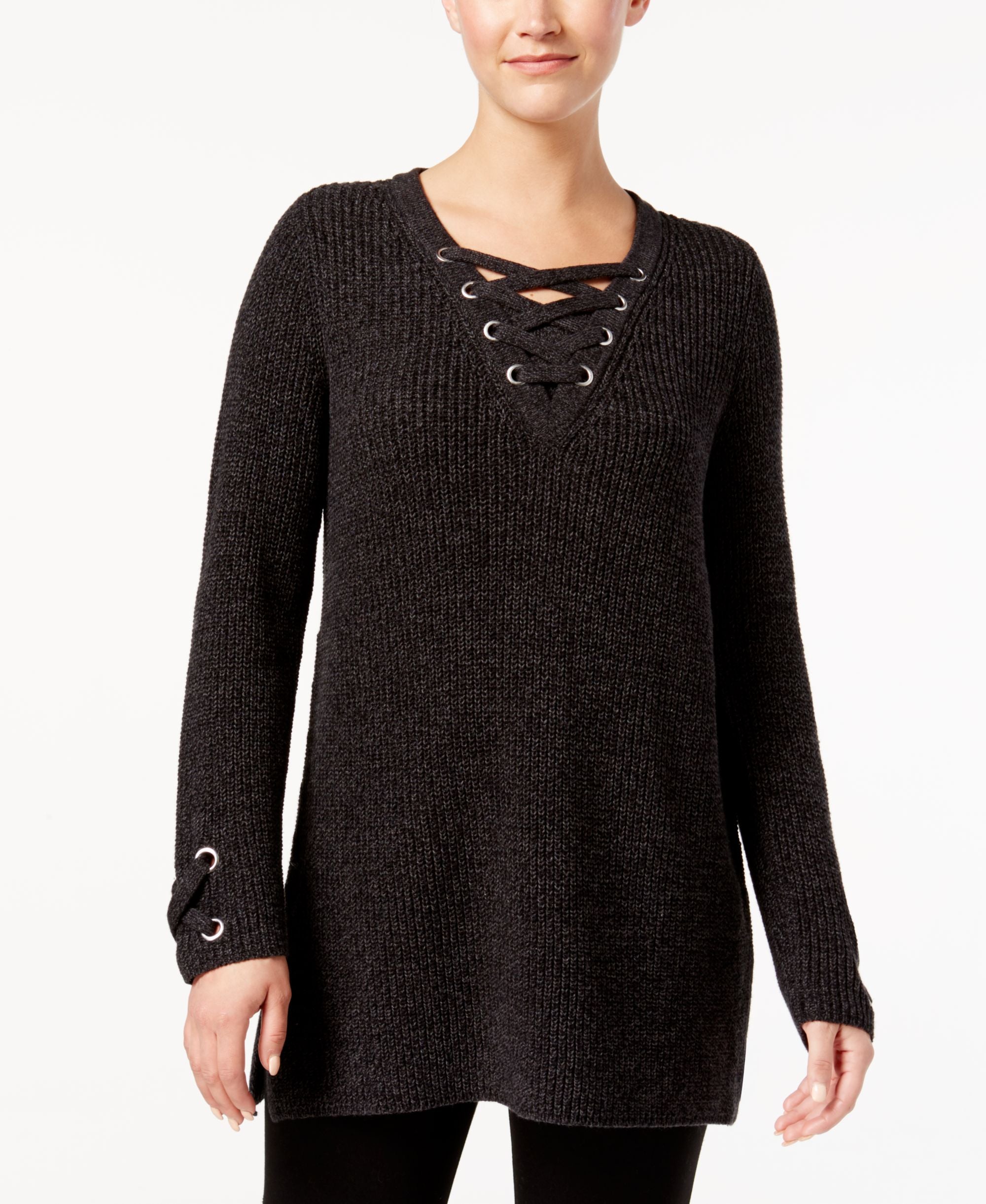 Style & Co Petite Lace Up Tunic