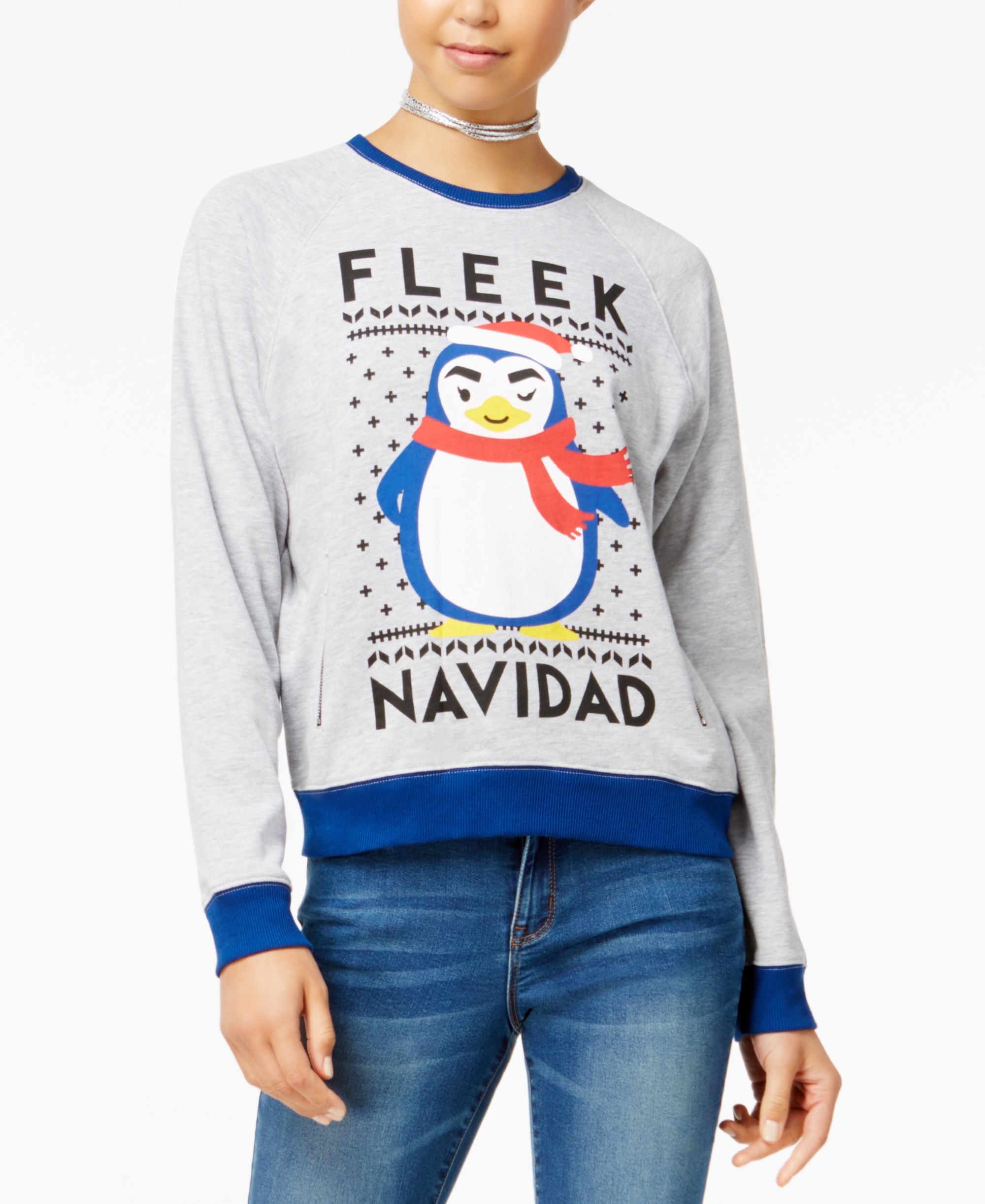Doe Juniors Fleek Navidad Raglan Sweatshirt
