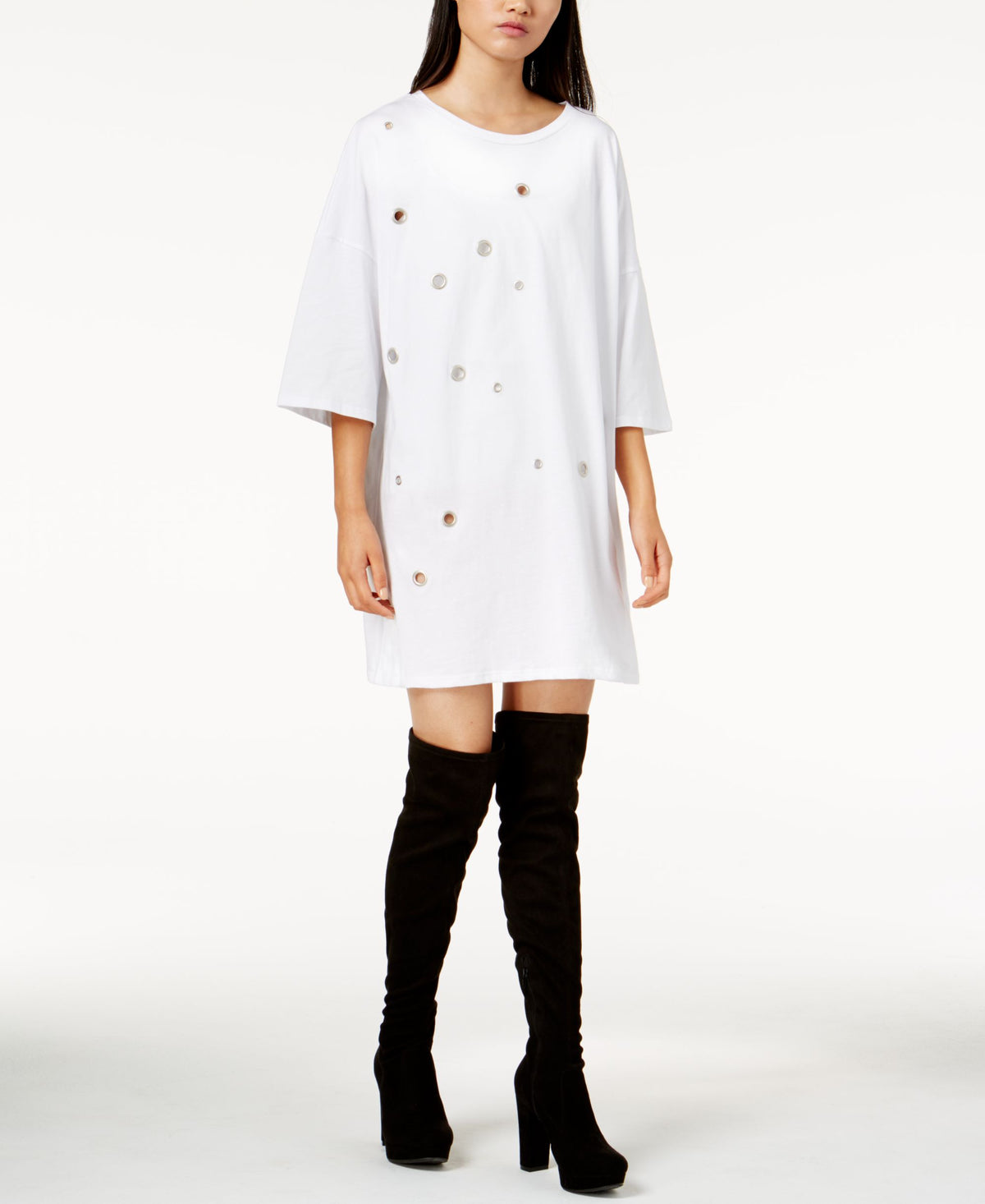 by Glamorous Cotton Embellished T-Shirt Dress