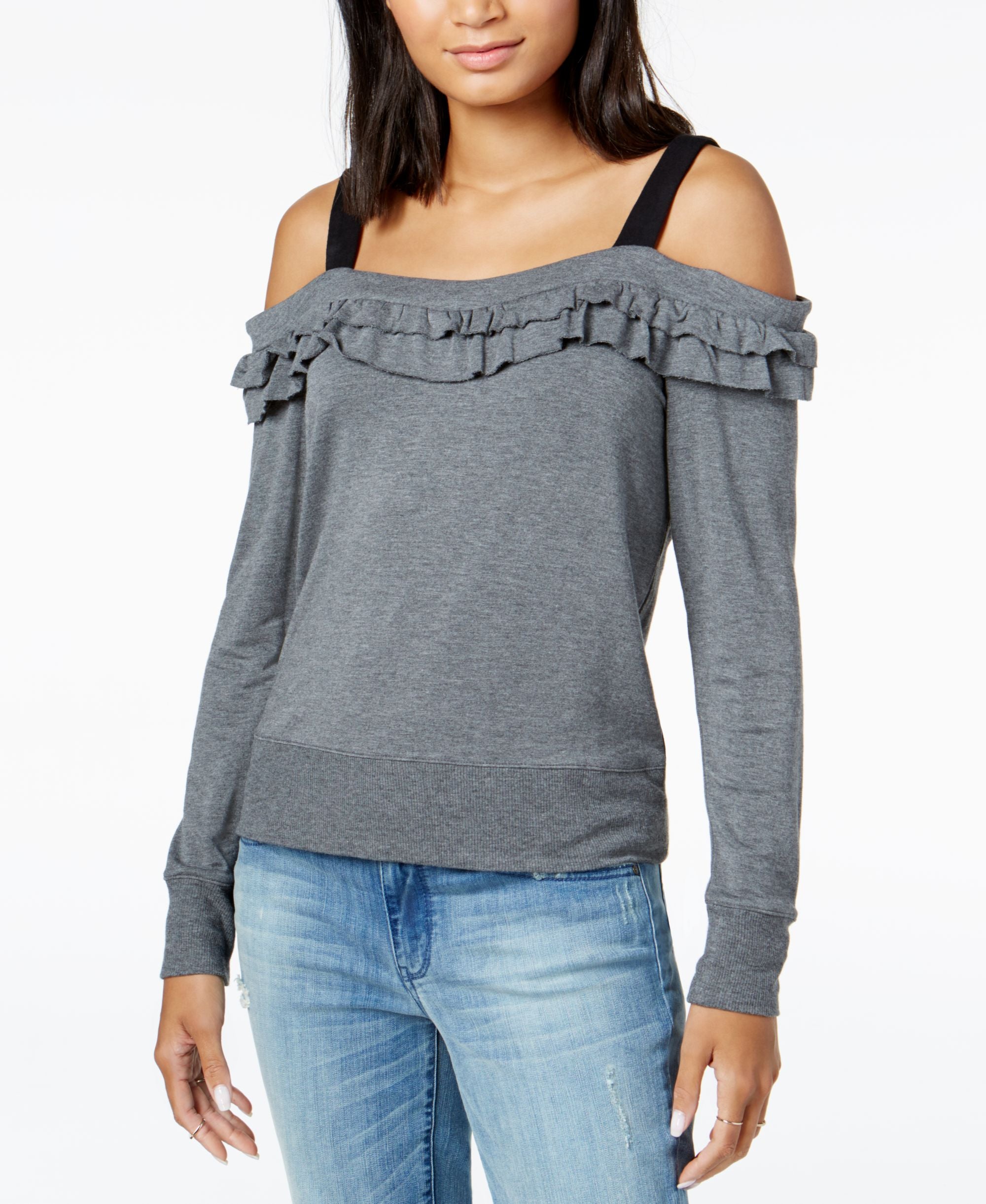 Maison Jules Off The Shoulder Ruffled Top