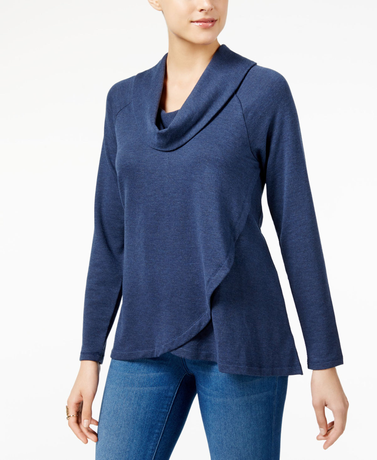 Cowl-Neck High-Low Tunic