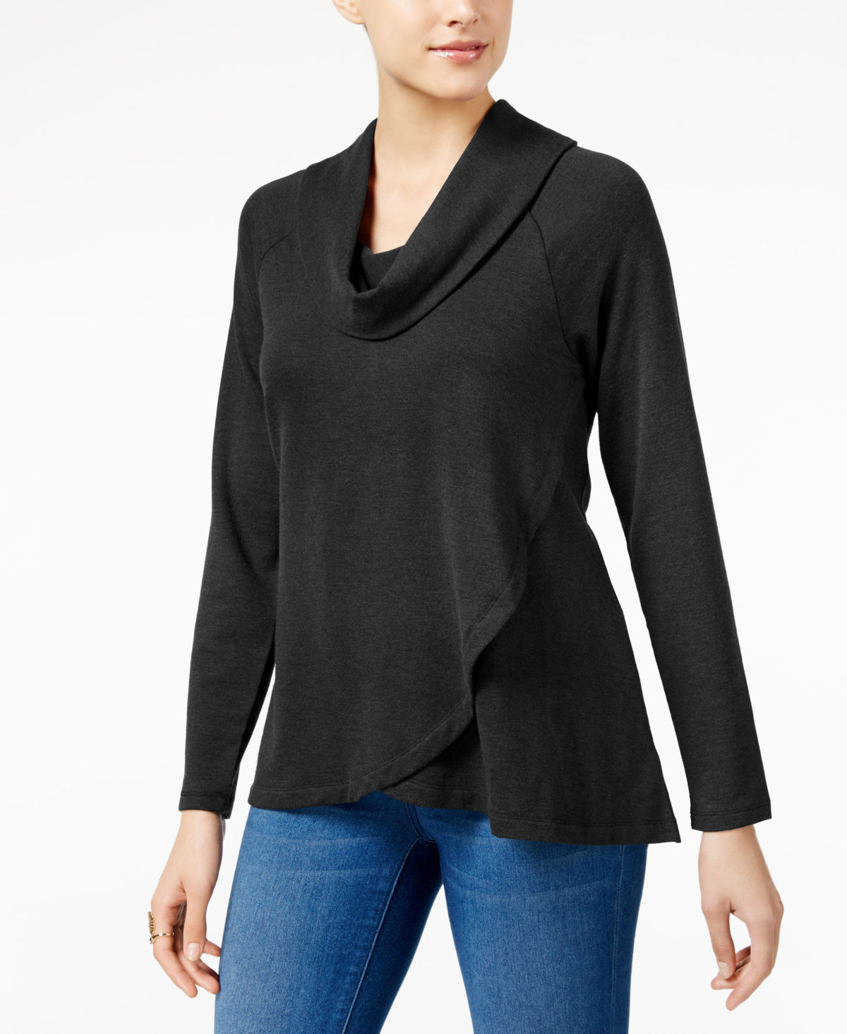 Cowl-Neck High-Low Tunic