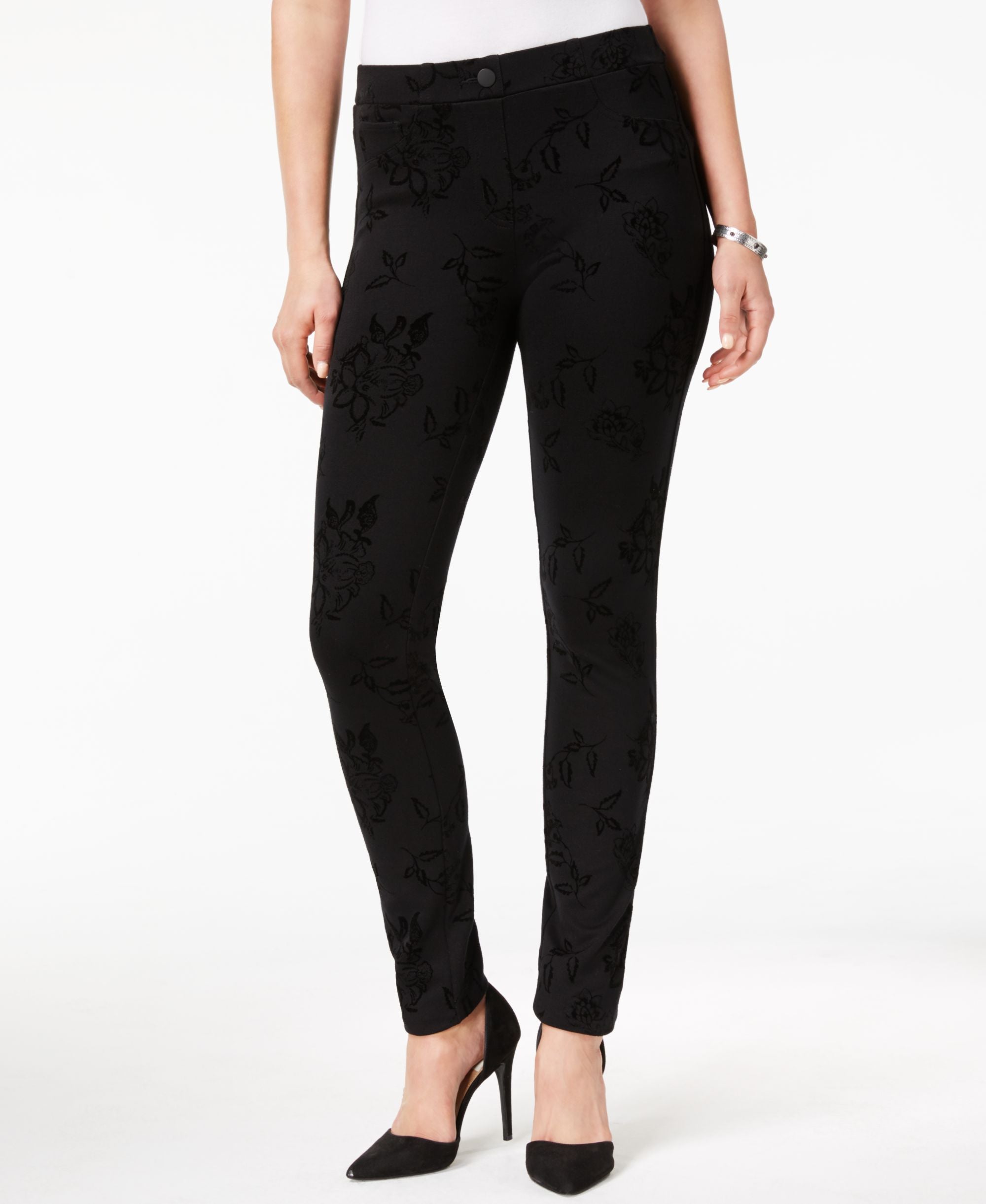 Style & Co Velvet Flocked Leggings