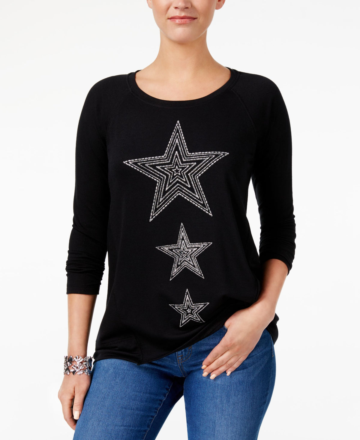 Style & Co Metallic Star Sweatshirt
