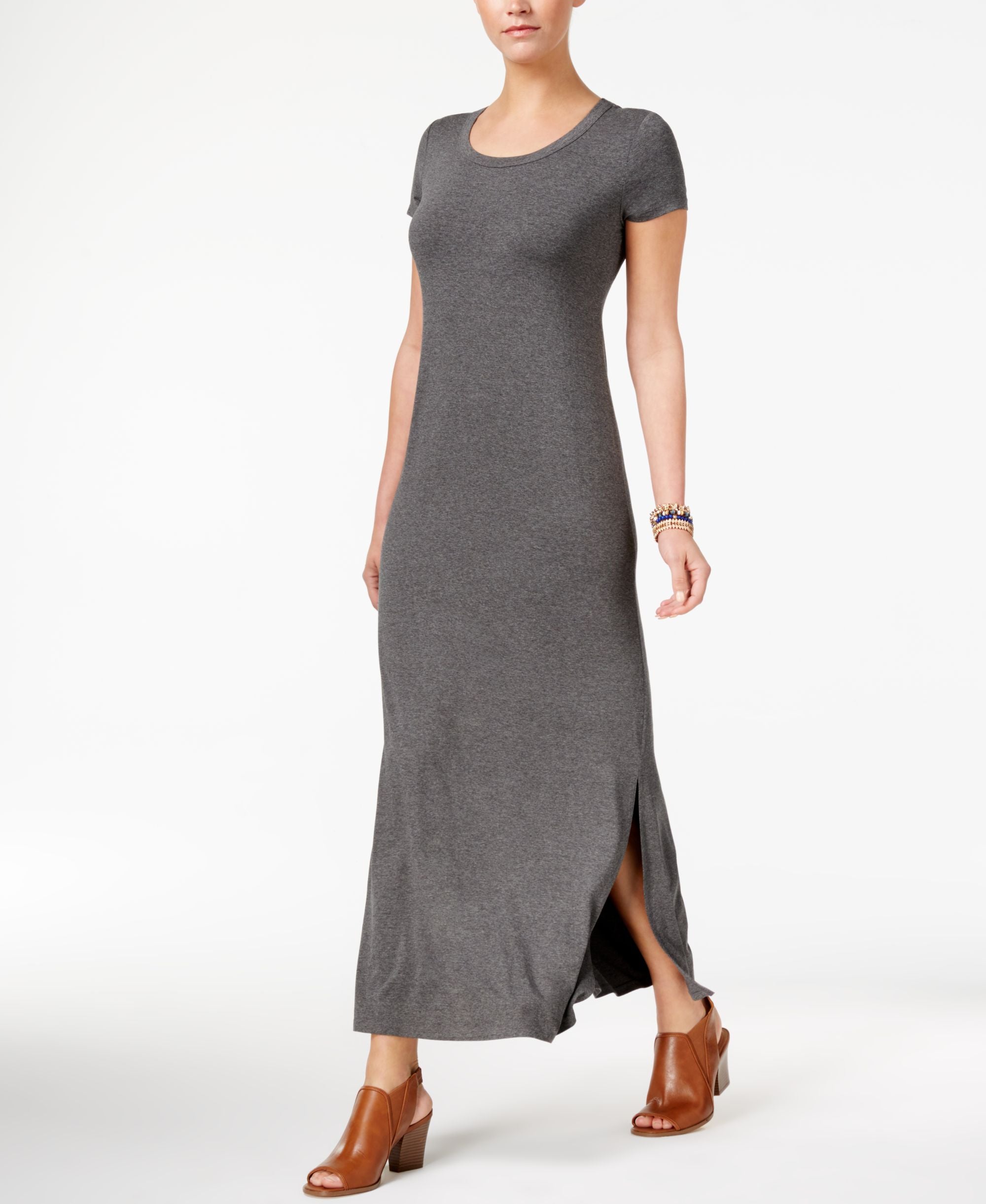 Style & Co Short Sleeve Maxi Dress