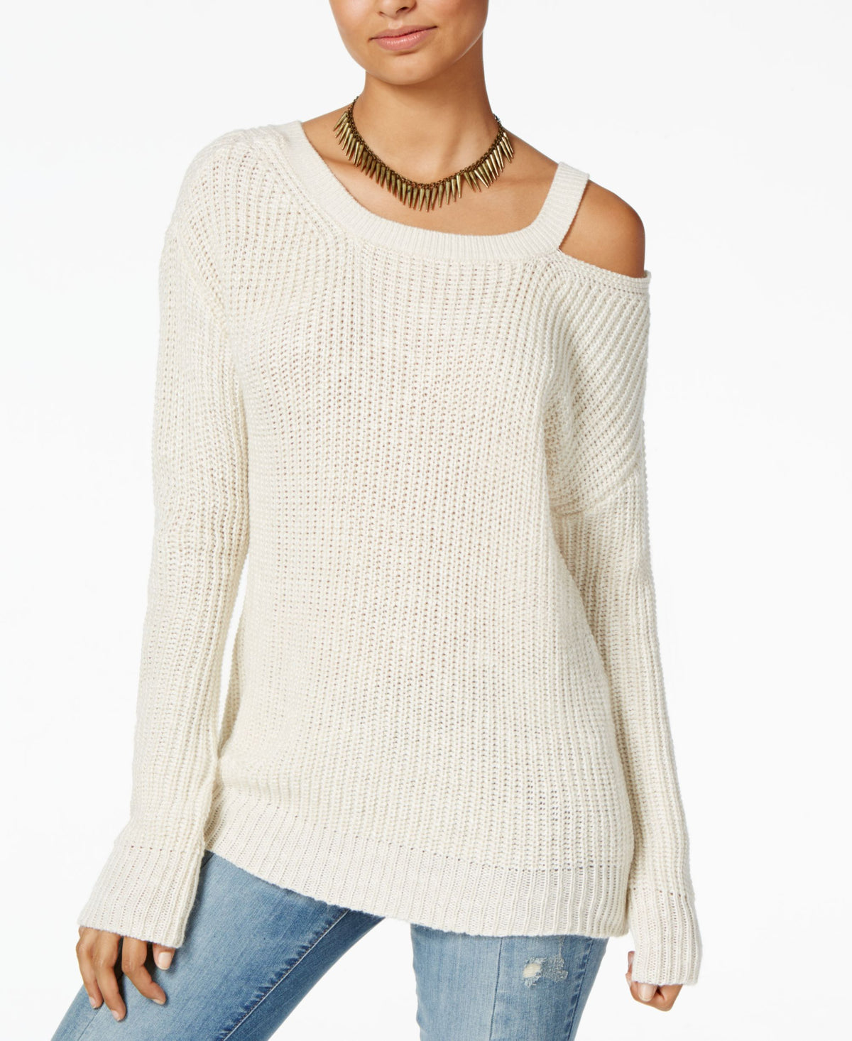American Rag Juniors Marled One Shoulder Sweater