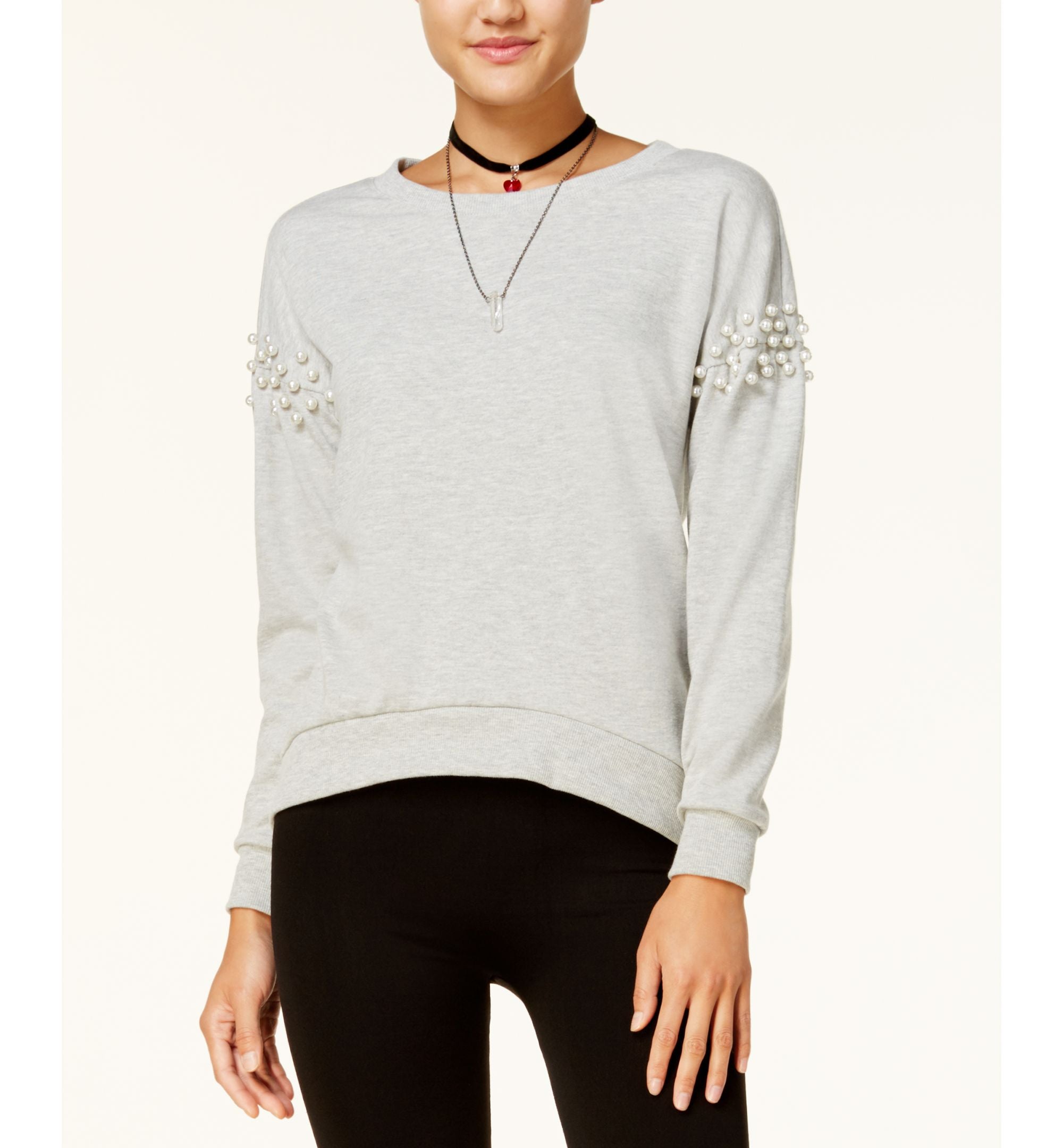 Juniors' Embellished Sweatshirt