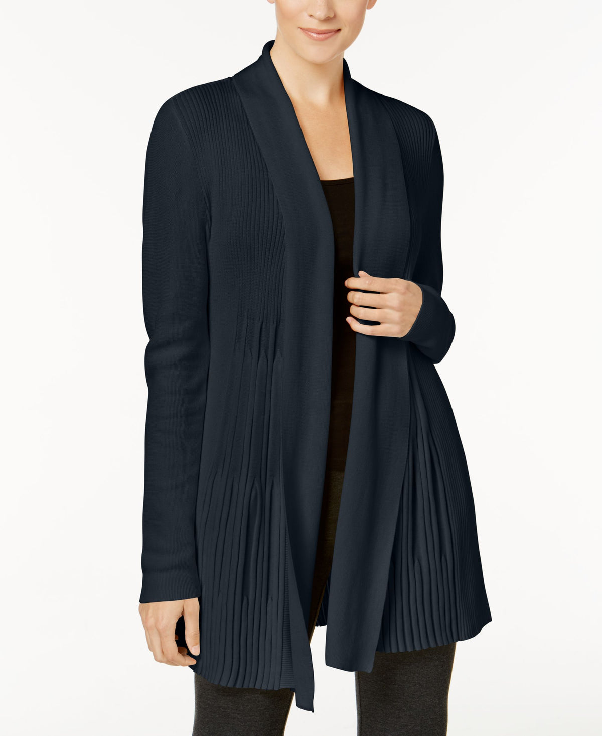 Charter Club Ribbed Shawl Cardigan