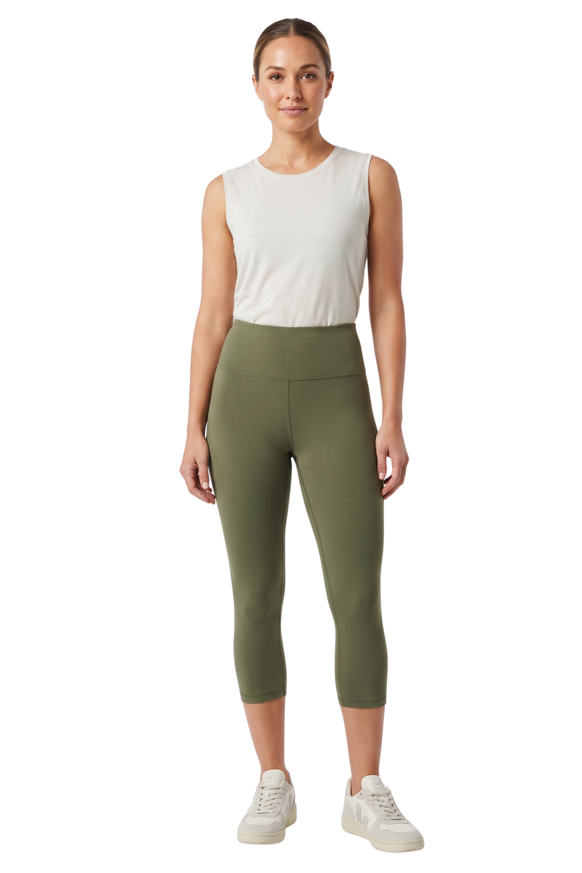 Brushed Basic Solid High Waisted Capris - 3 Inch - New Mix