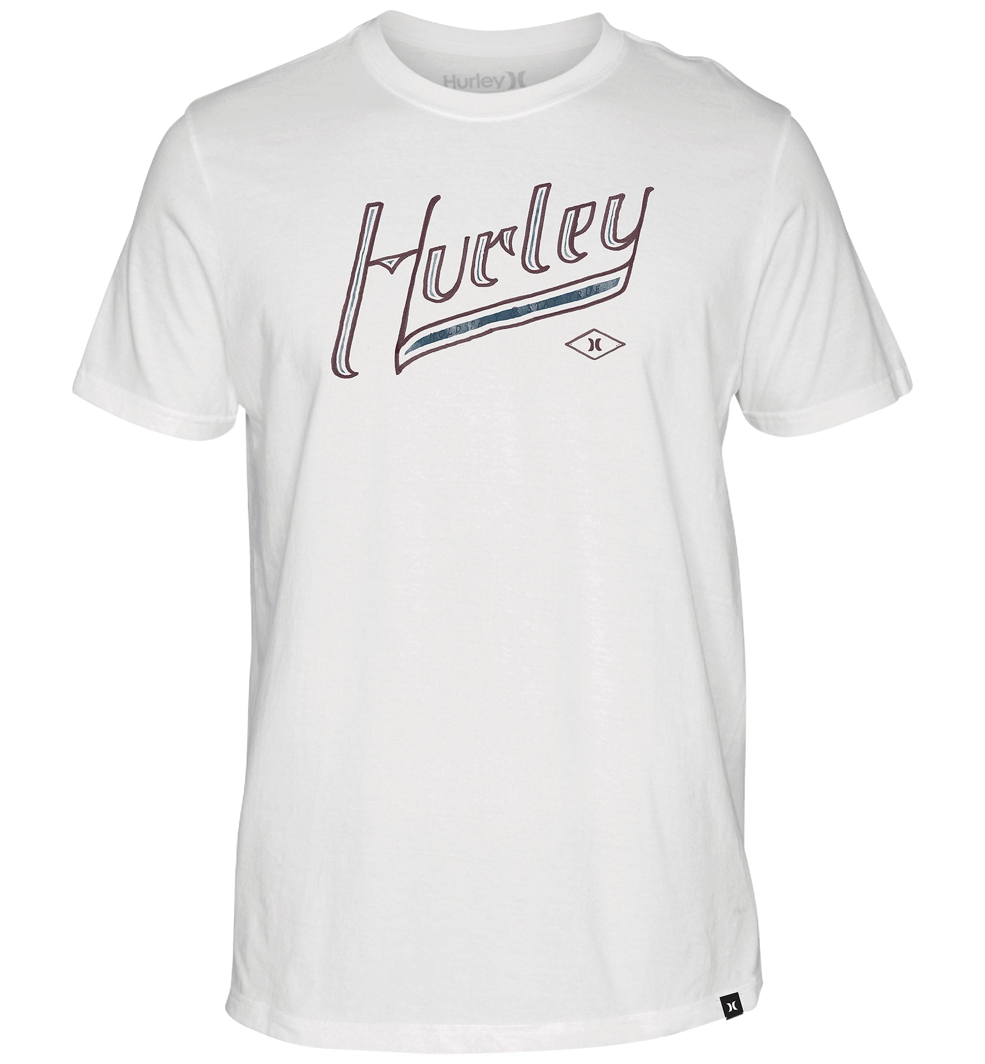 Hurley Mens Hold Fast Premium Logo Print T-Shirt