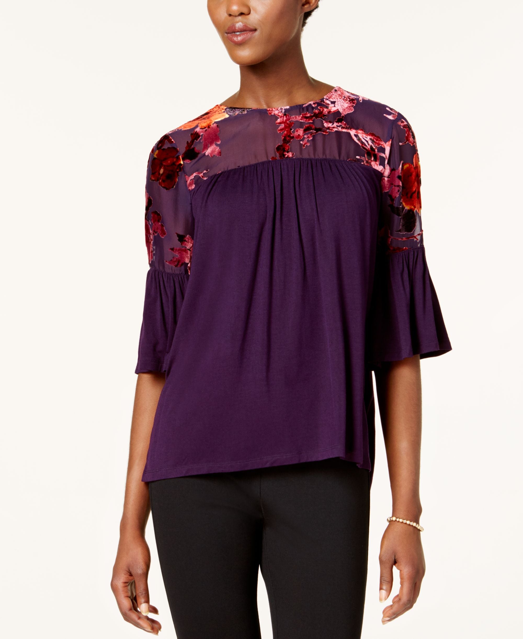 Jpr Bell Sleeve Peasant Top