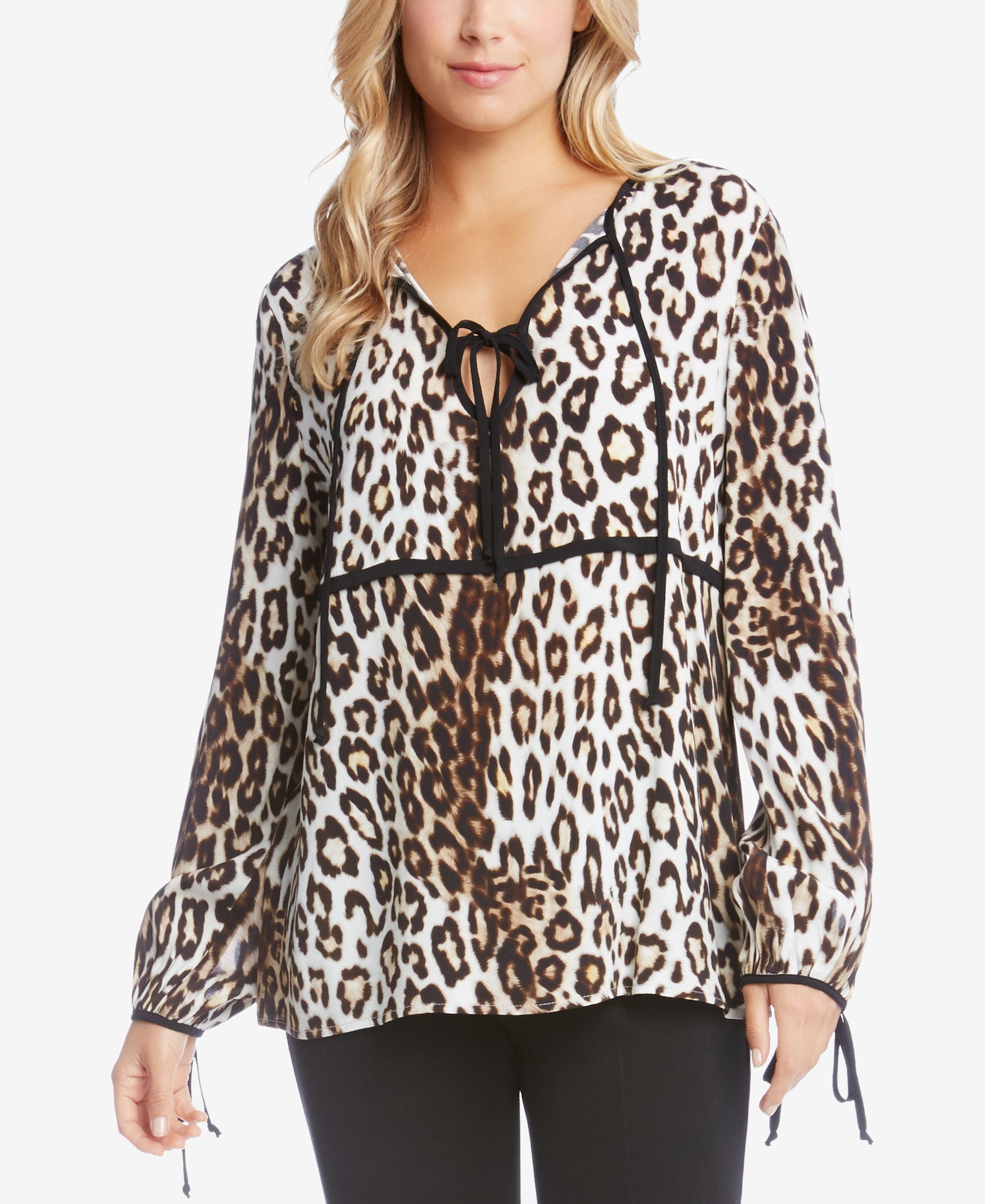 Karen Kane Printed Peasant Top