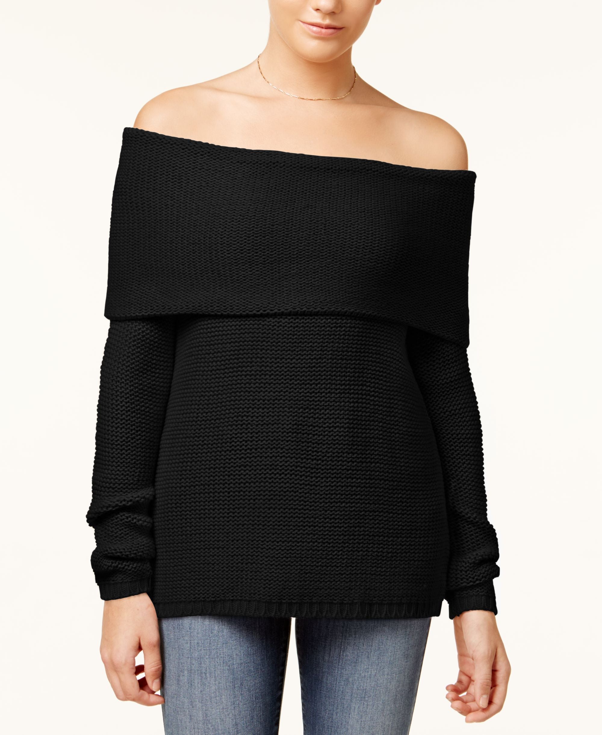 Juniors' Off-The-Shoulder Sweater