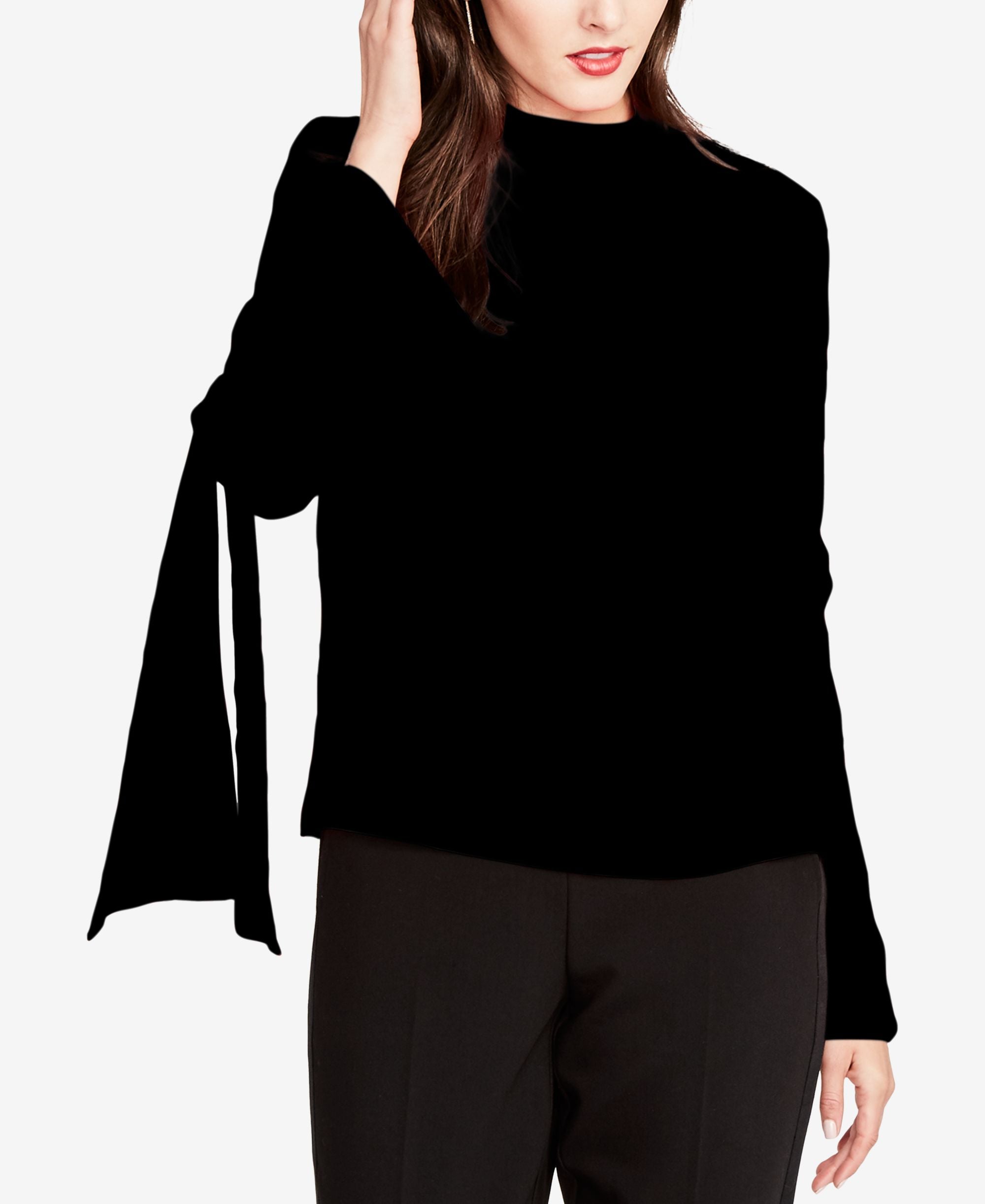 Rachel Rachel Roy Mock Neck Tie Sleeve Blouse