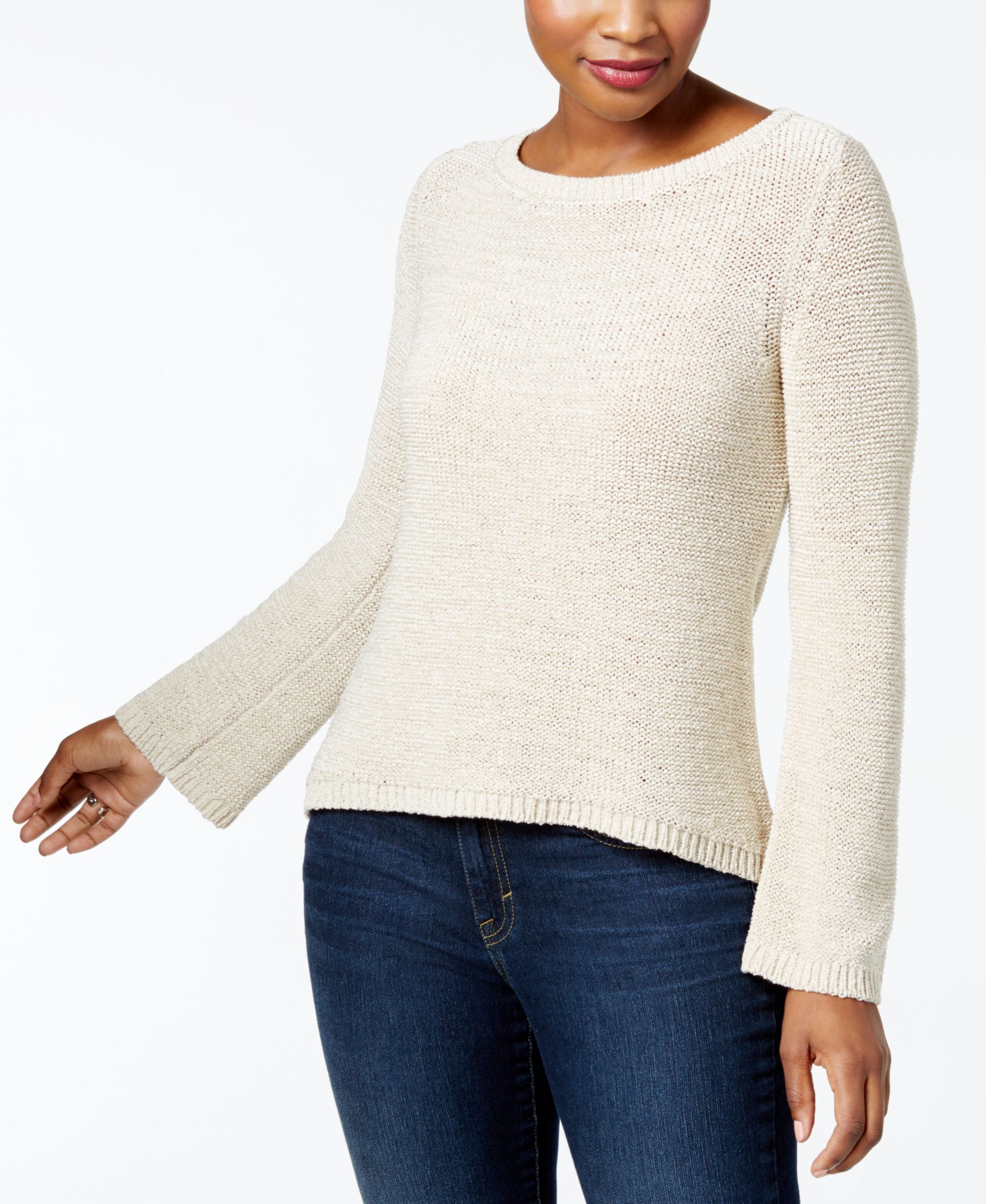 Style & Co Petite Boat Neck Sweater