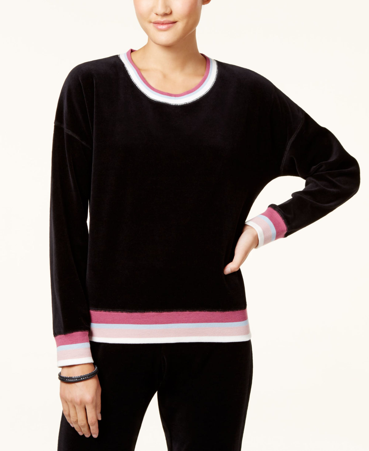 Juniors' Velour Sweatshirt