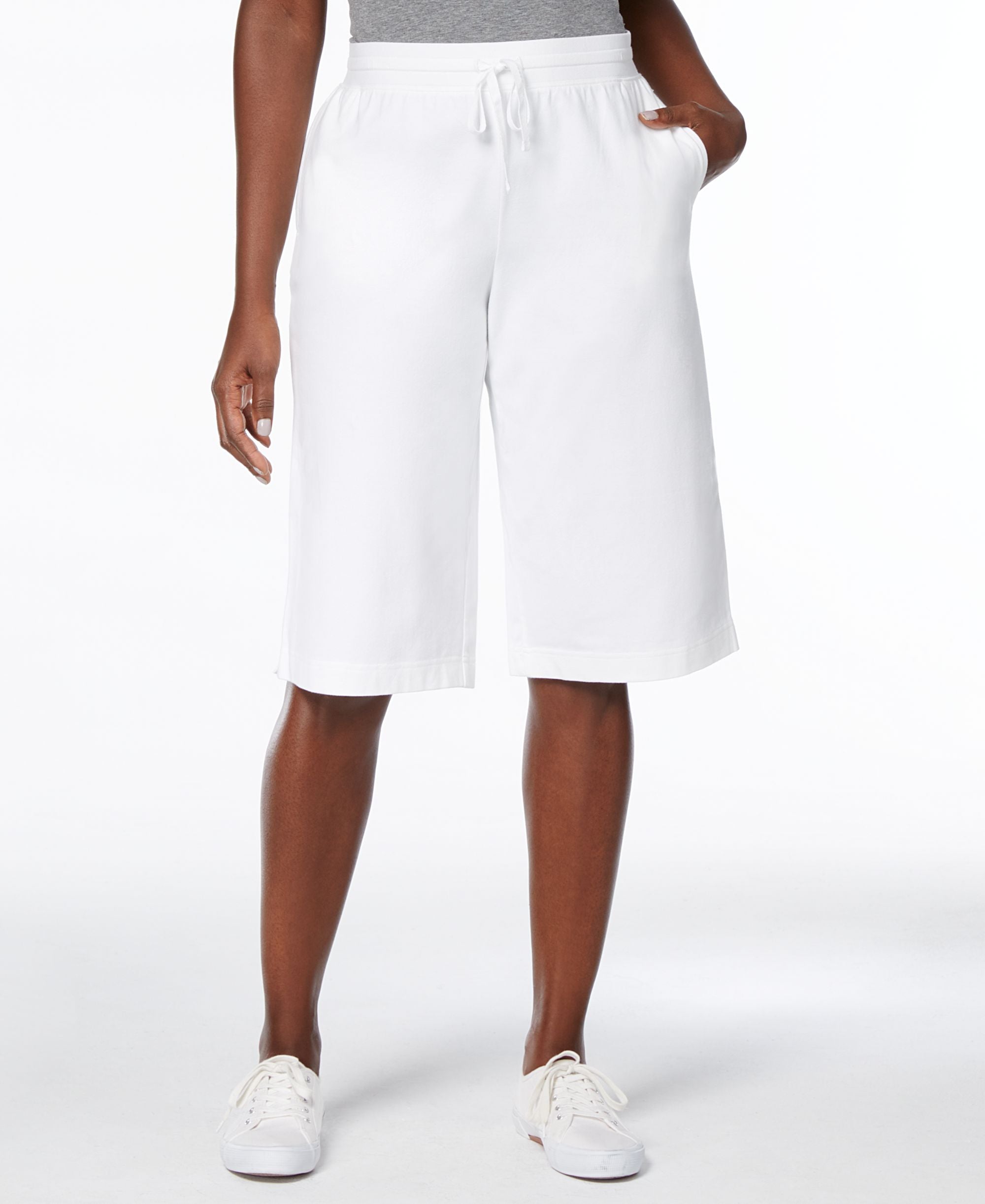 Karen Scott Petite Drawstring Skimmer Pants