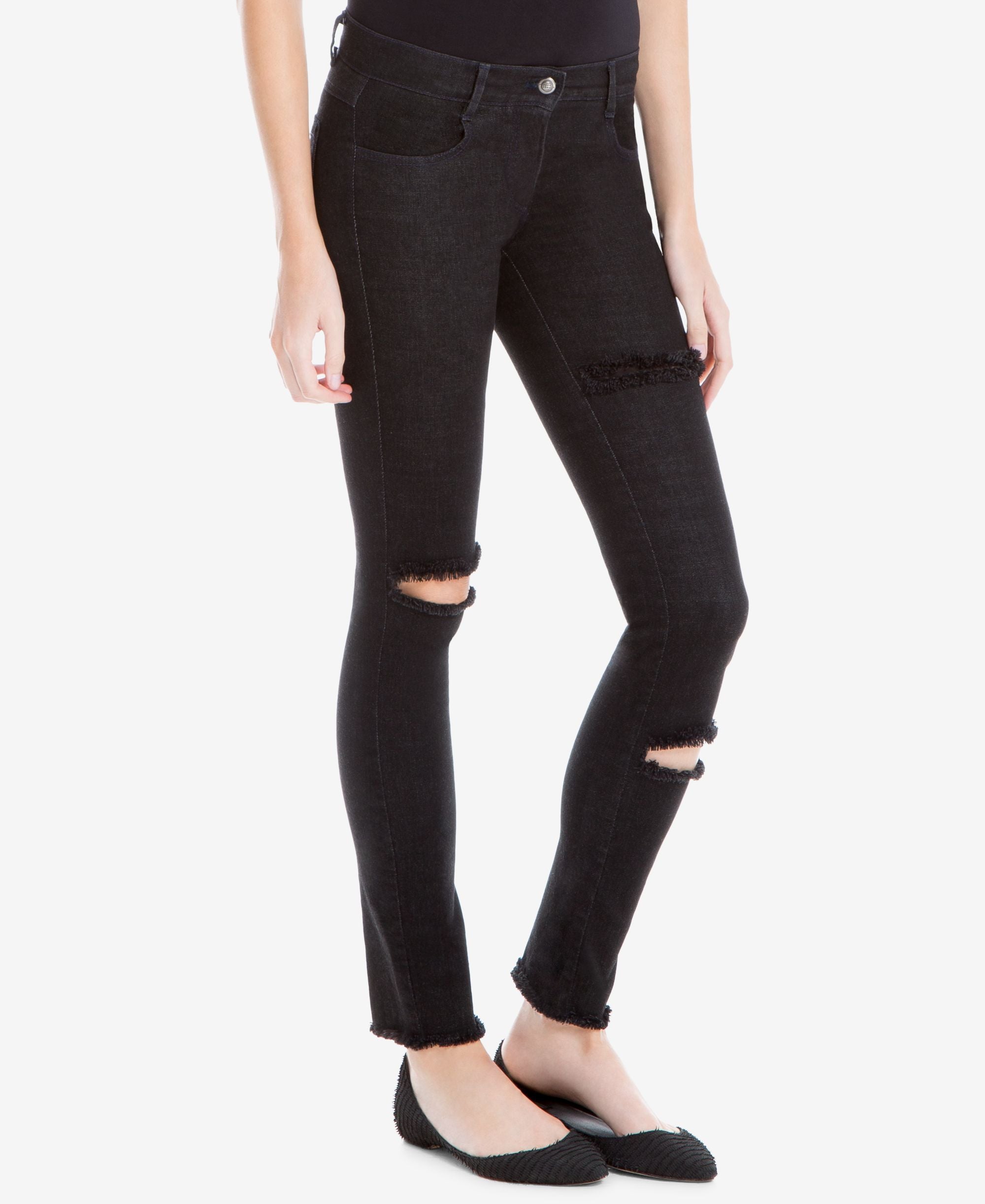 Max Studio London Distressed Skinny Jeans