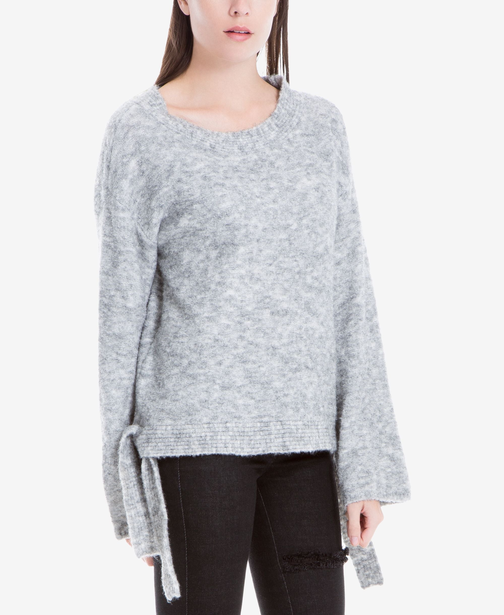 Max Studio London Side Tie Melange Sweater