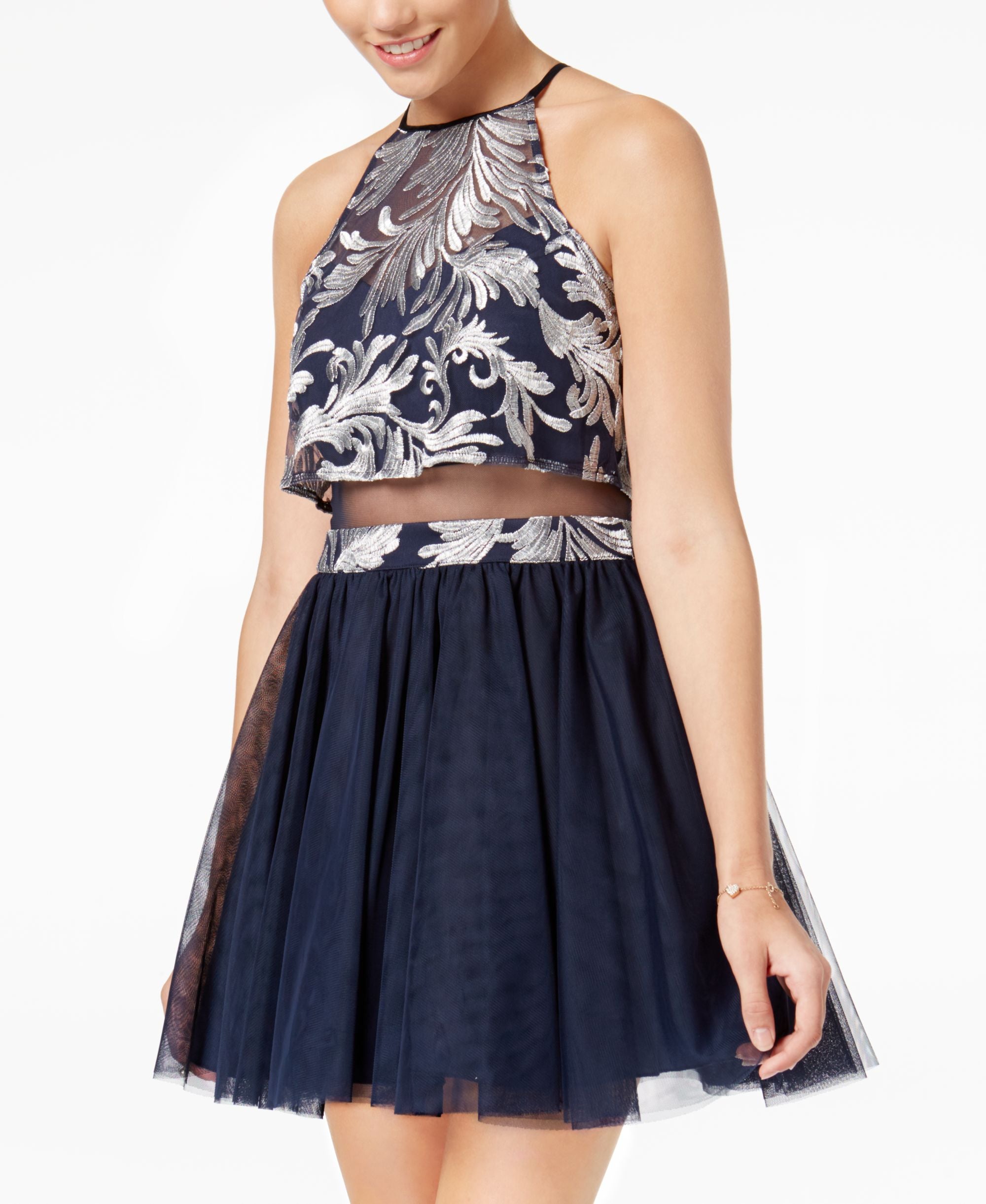 Teeze Me Juniors Popover Fit Flare Dress