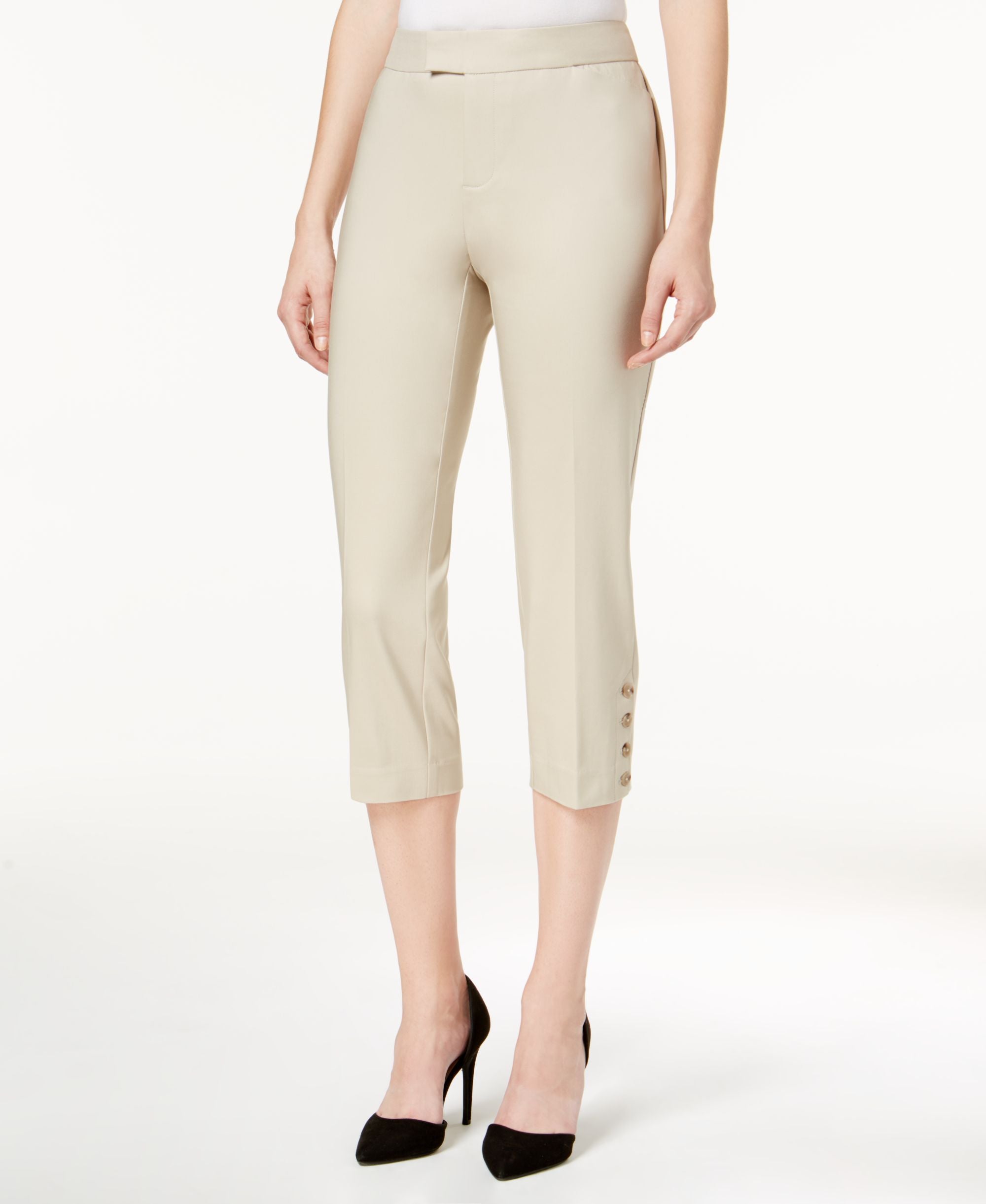 Charter Club Button Detail Capri Pants