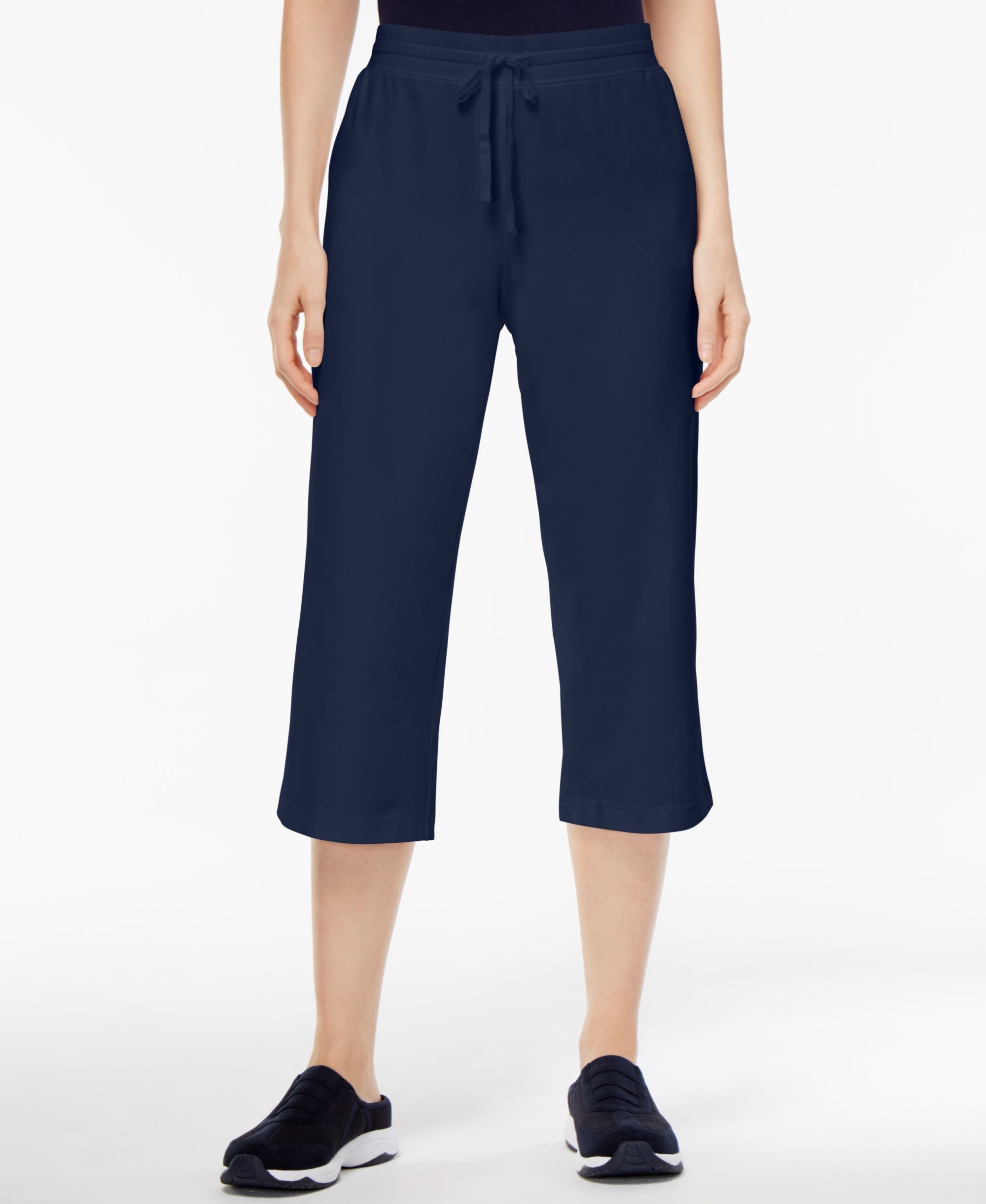 Karen Scott Petite Drawstring Capri Pants