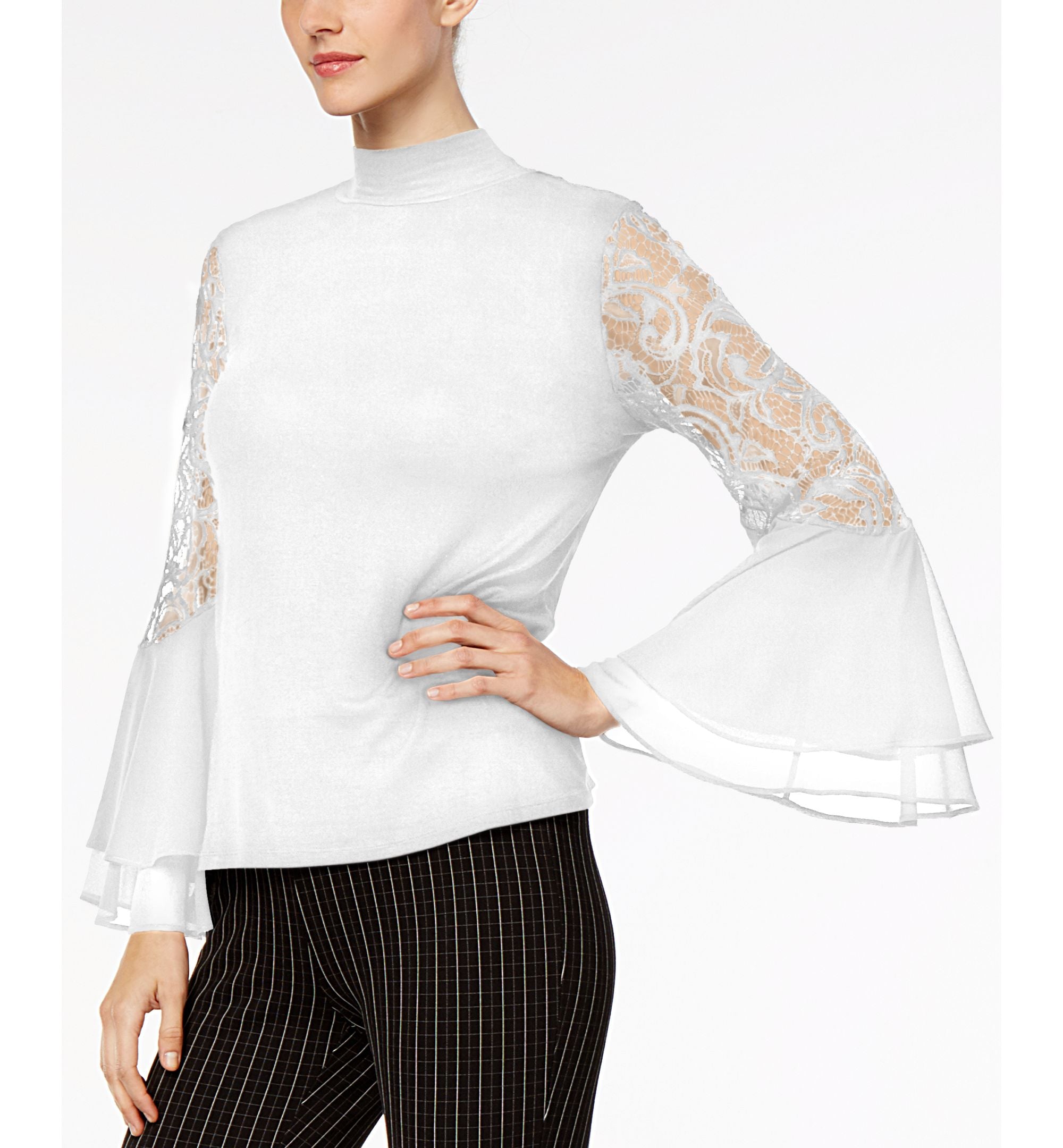 Joseph A Lace Bell Sleeve Top