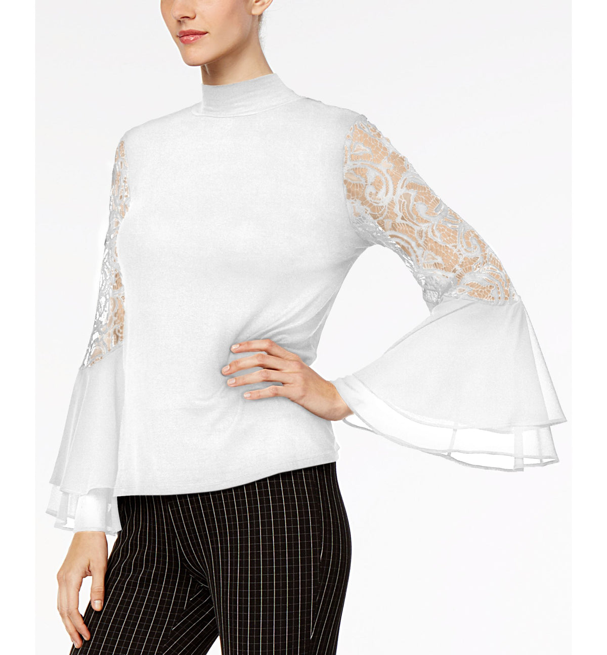 Joseph A Lace Bell Sleeve Top