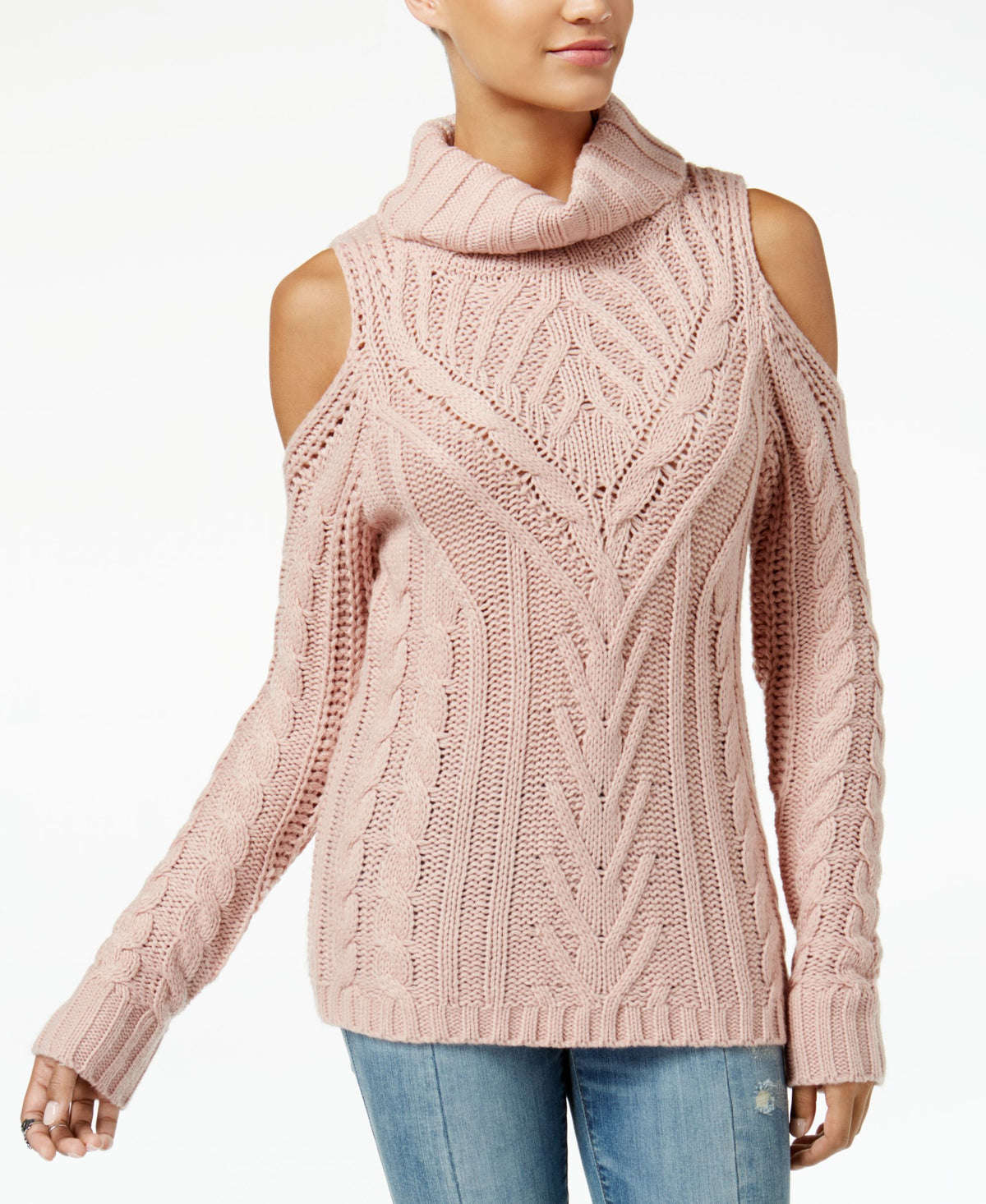 American Rag Juniors Cold Shoulder Turtleneck Sweater