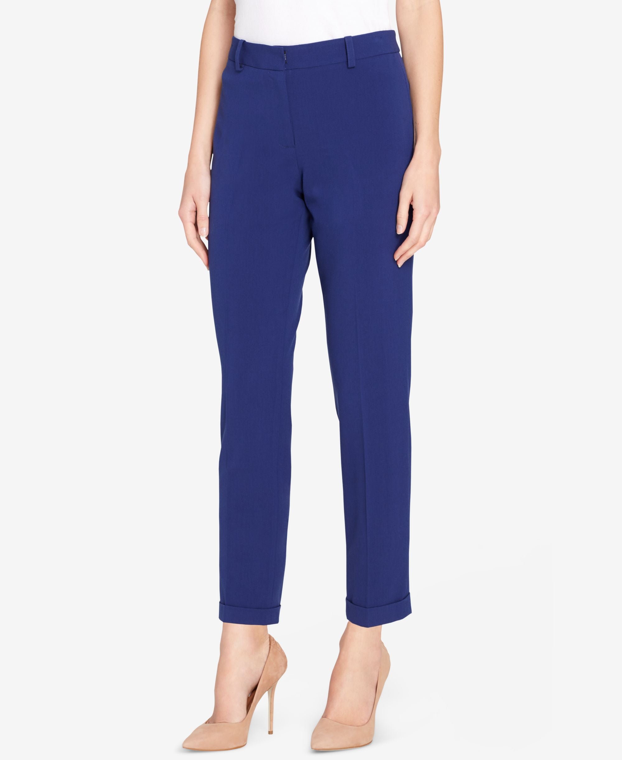 Tahari Asl Bi Stretch Cuffed Pants