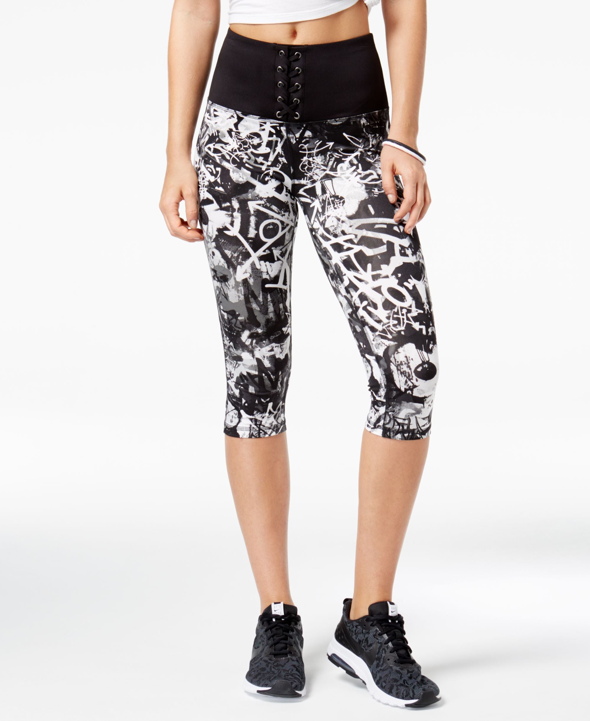 Material Girl Active Juniors Lace Up Cropped Leggings