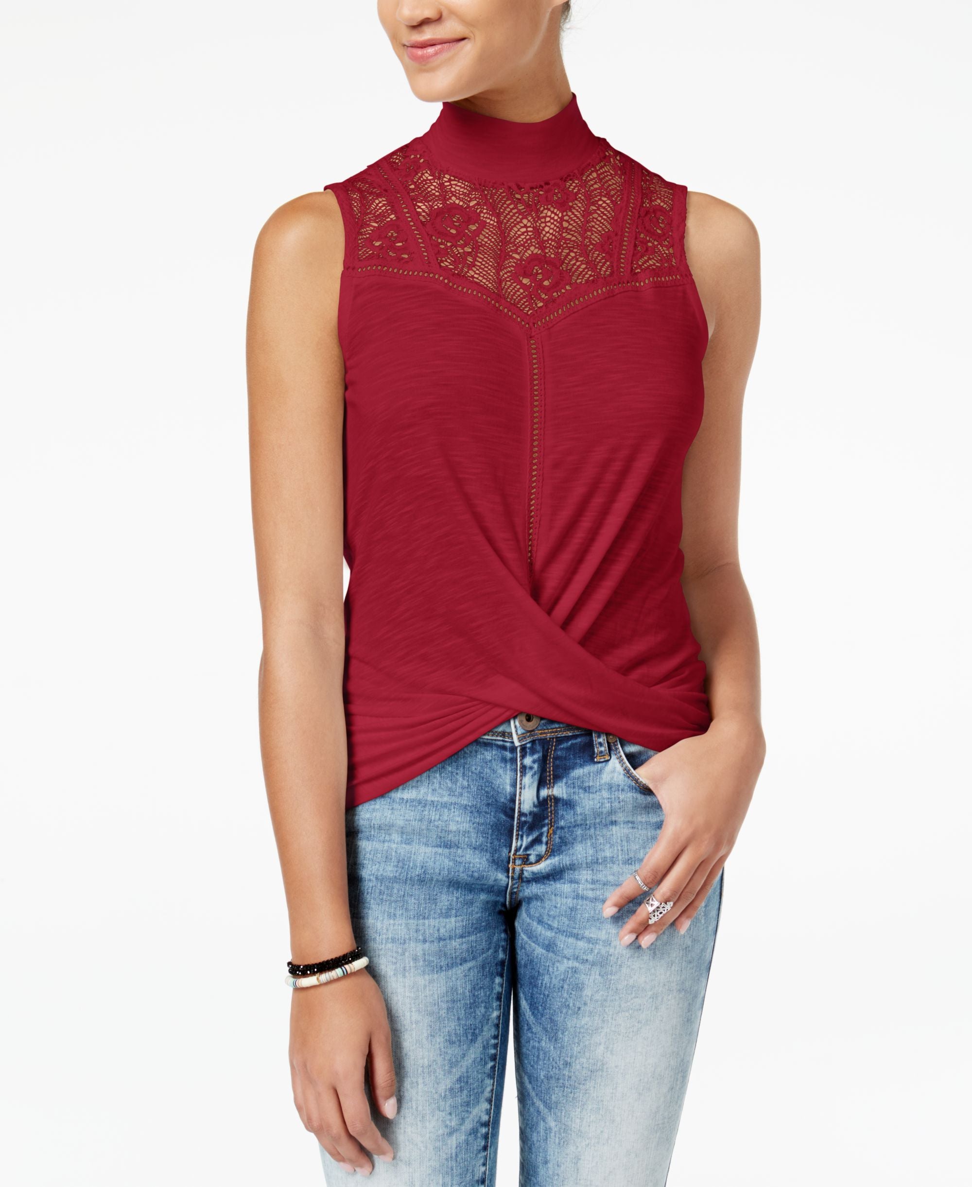 American Rag Knotted High Low Top