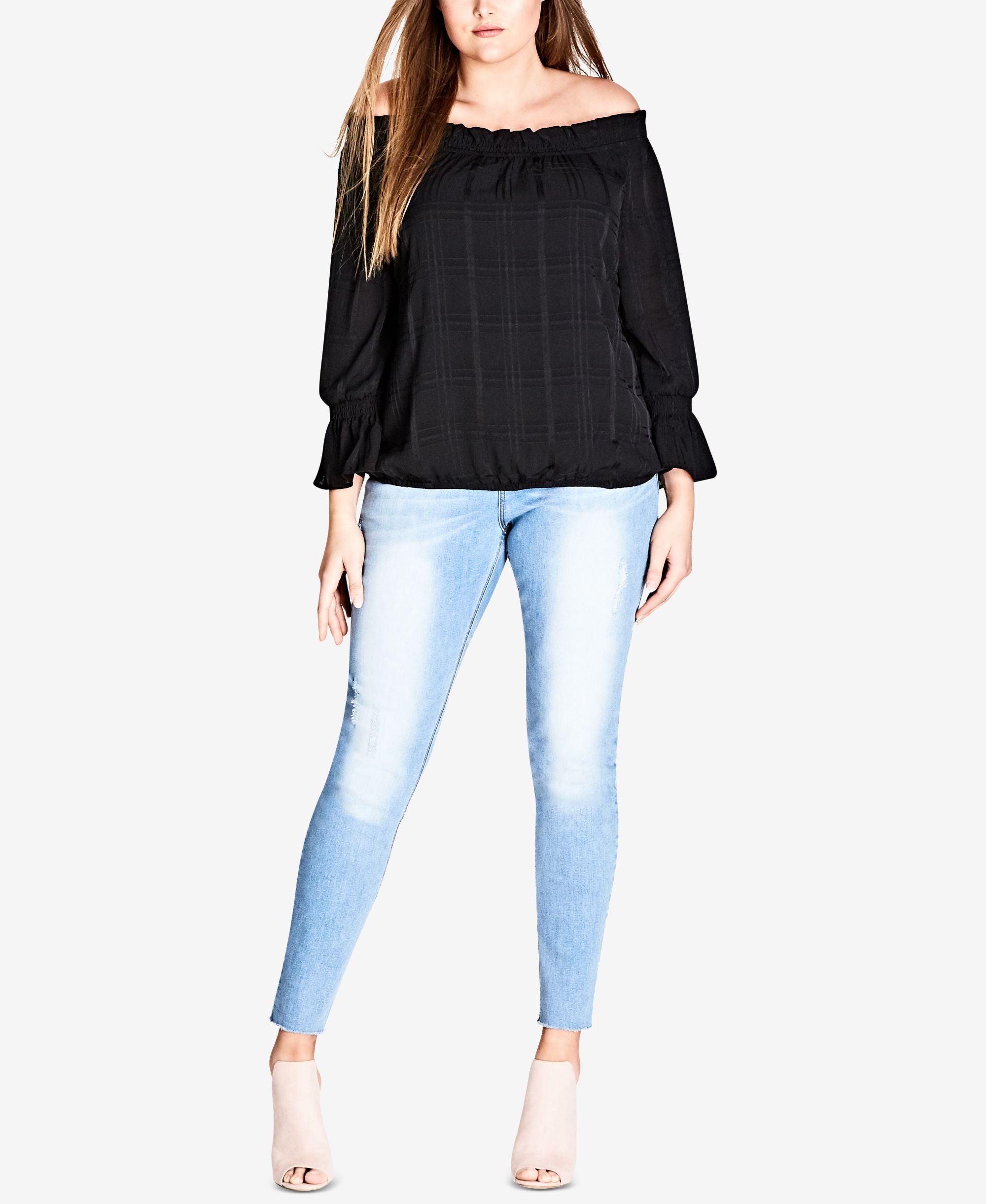 City Chic Trendy Plus Size Off The Shoulder Top