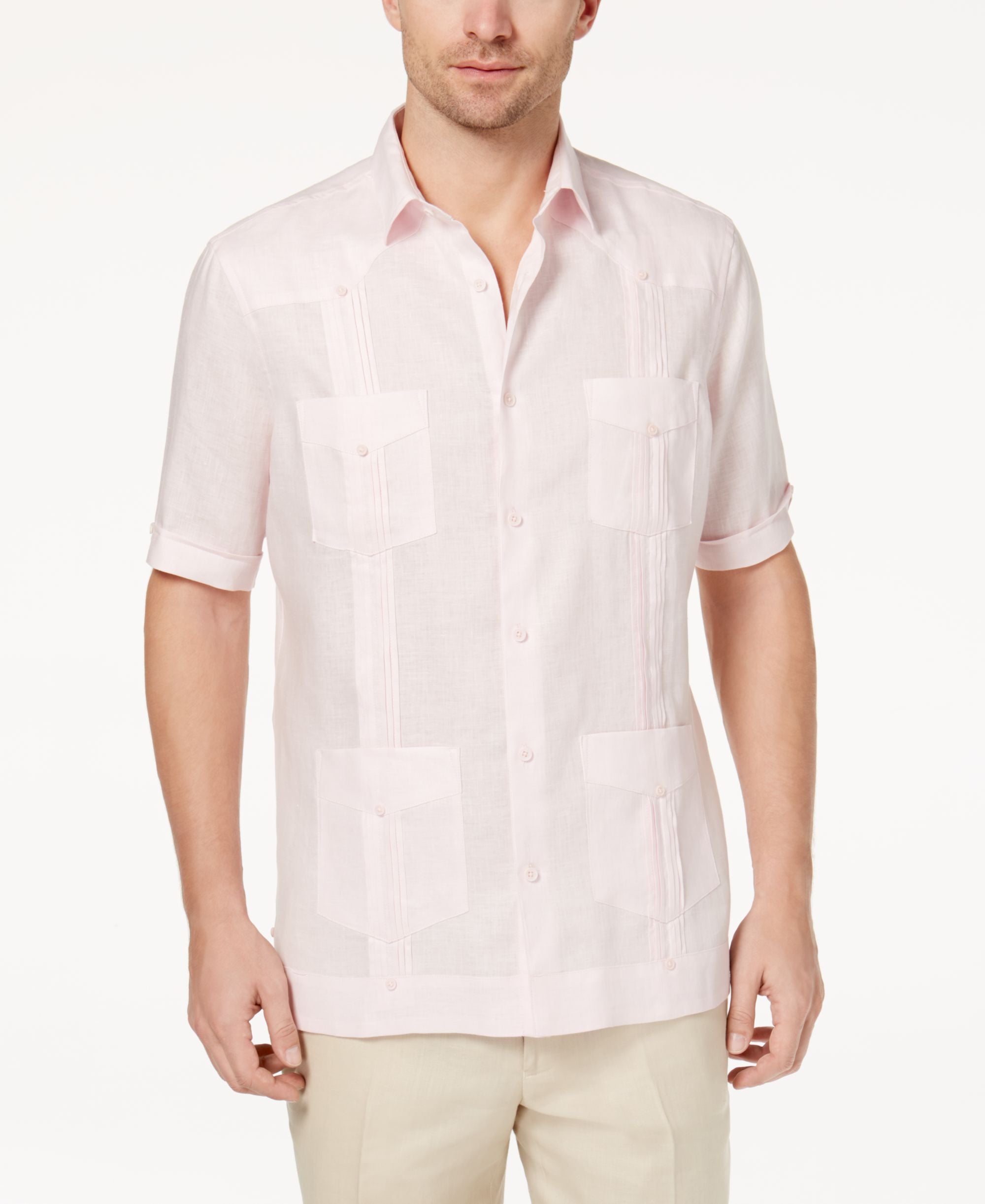 Tasso Elba Mens Linen Shirt