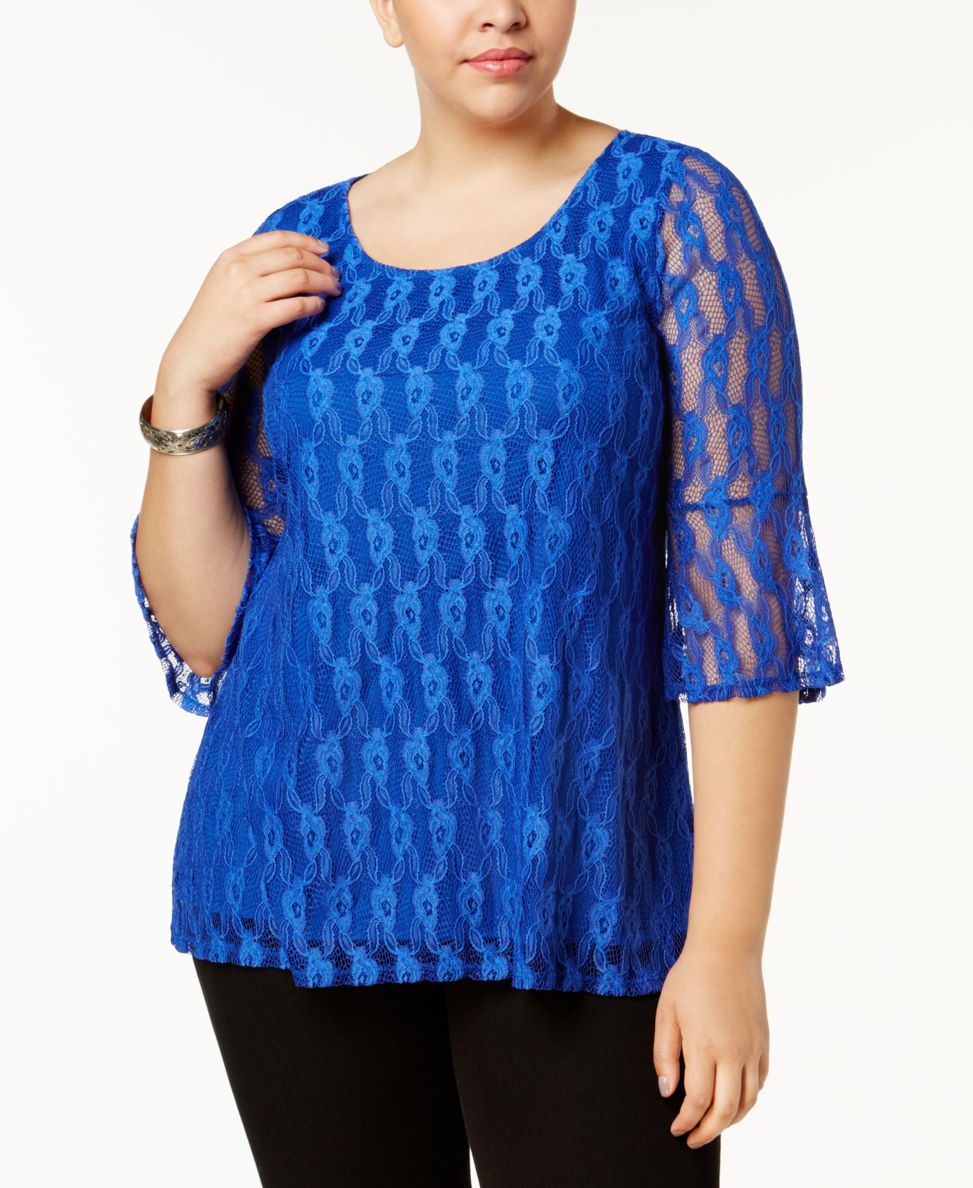 NY Collection Plus Size Lace Top