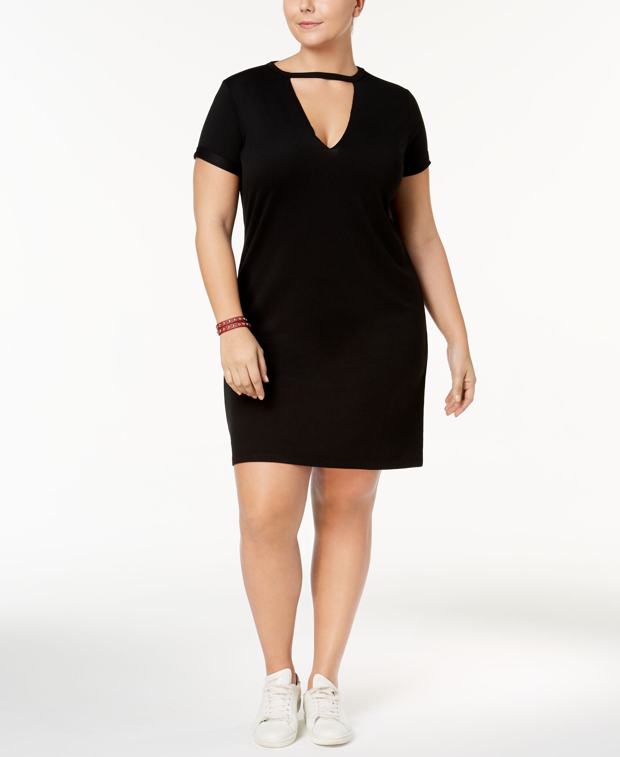 Planet Gold Trendy Plus Size Choker Dress