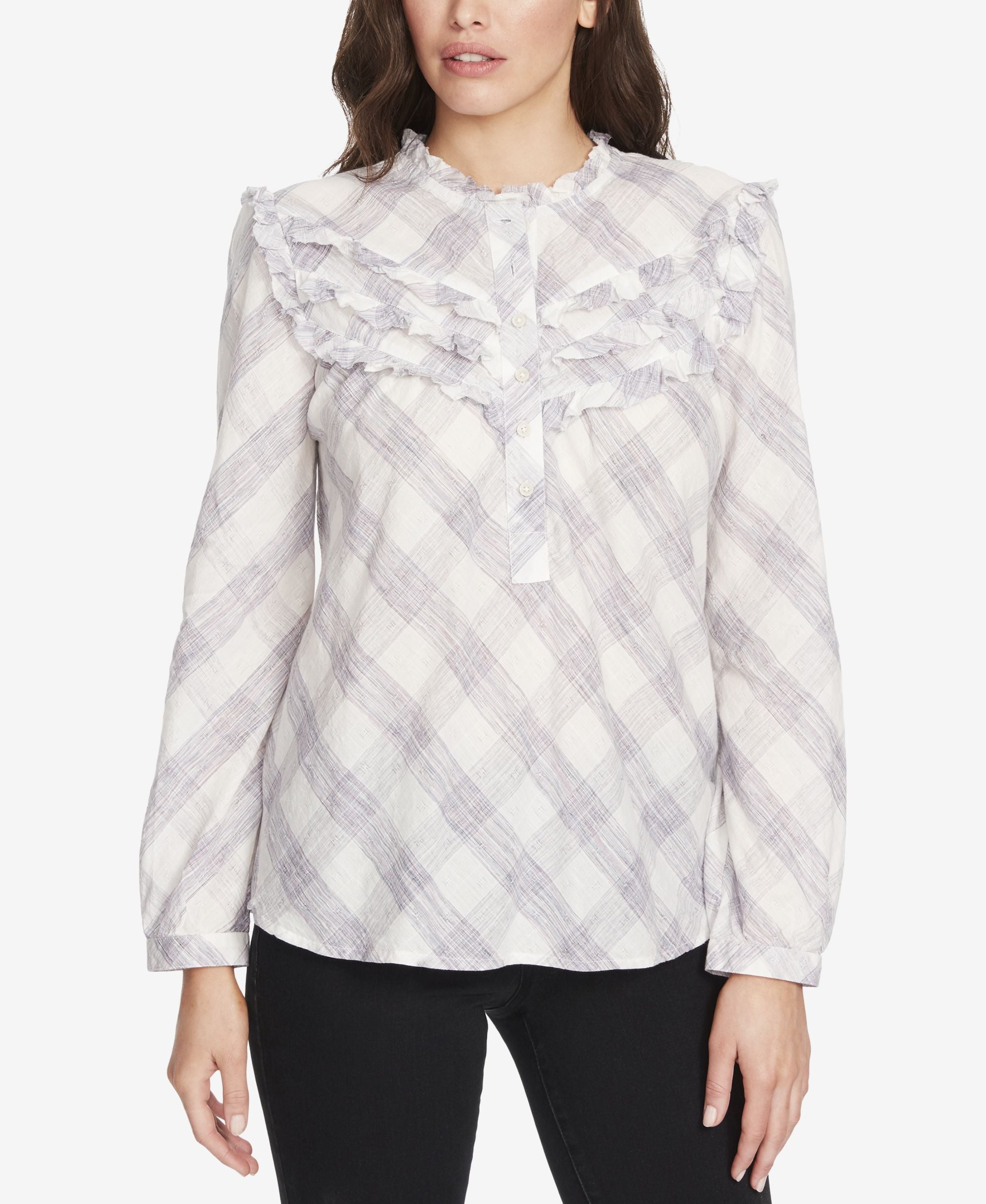William Rast Talya Cotton Ruffled Top