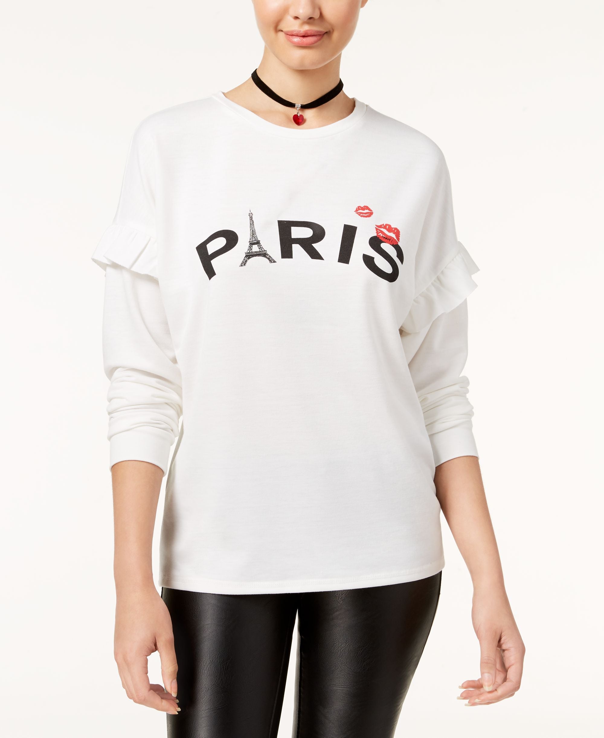 Pretty Rebellious Juniors Paris Graphic Sweatshirt