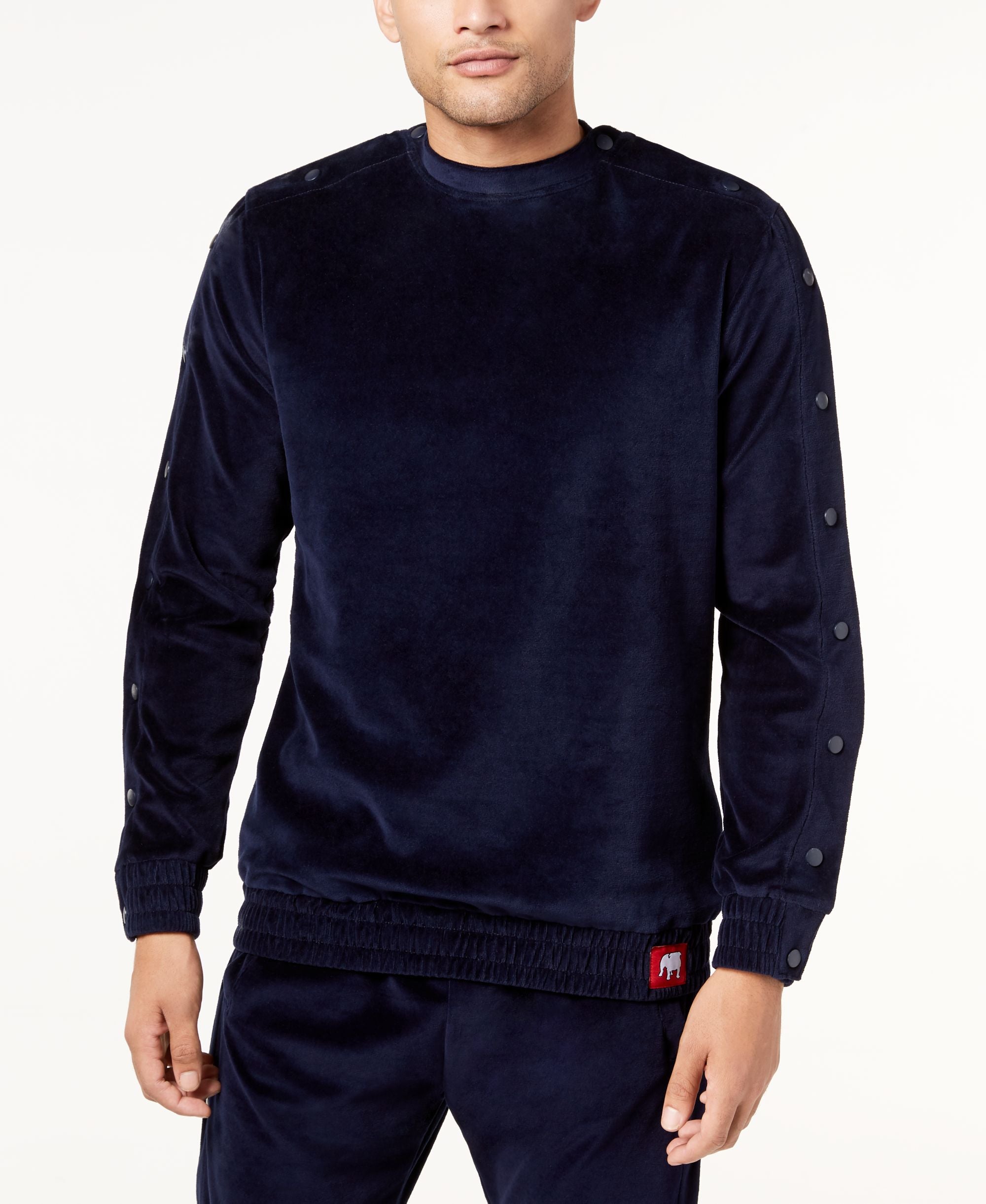 American Stitch Mens Dog Logo Velour Sweatshirt