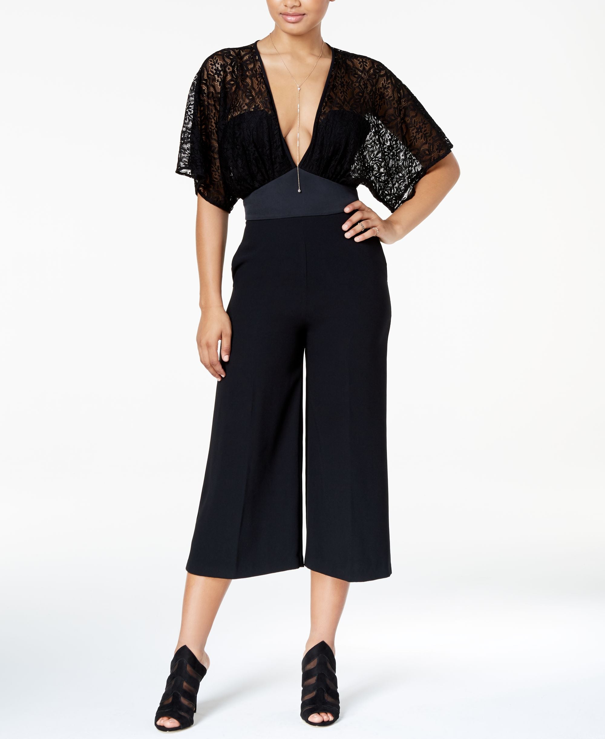 XOXO Juniors Lace Kimono Sleeve Jumpsuit