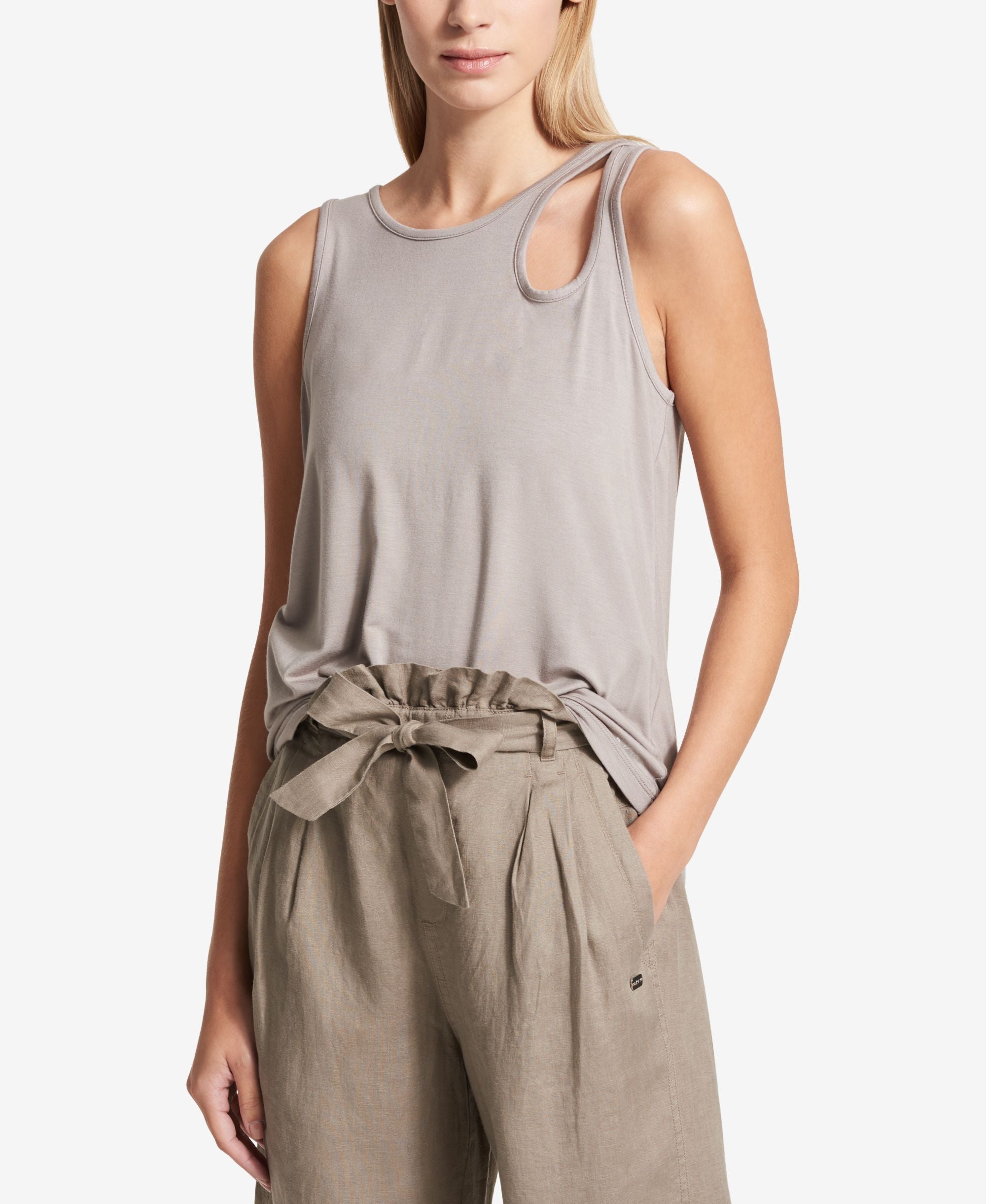 DKNY Sport Shoulder Cutout Tank Top