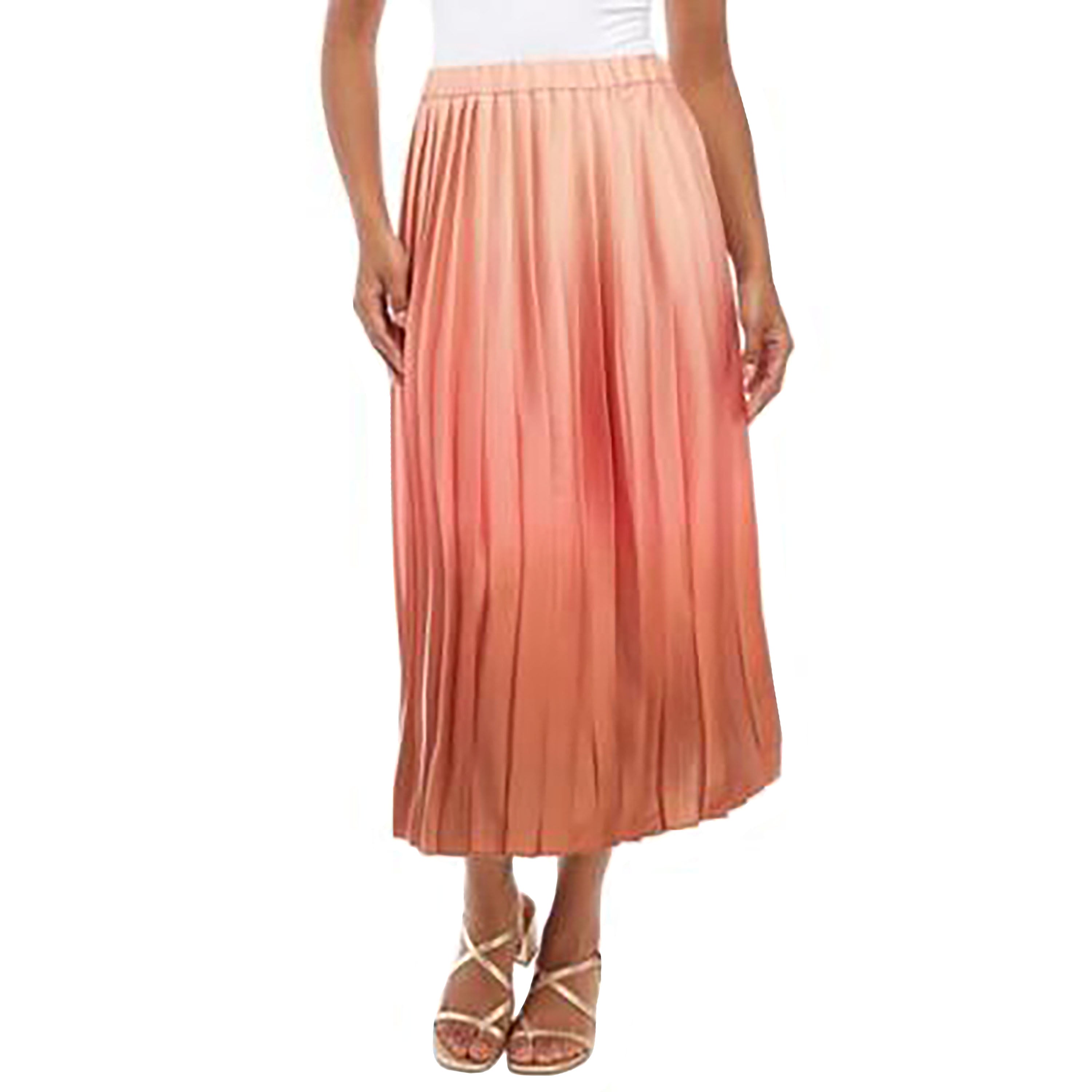 Women's Montreal Ombr� Satin Pleated Skirt