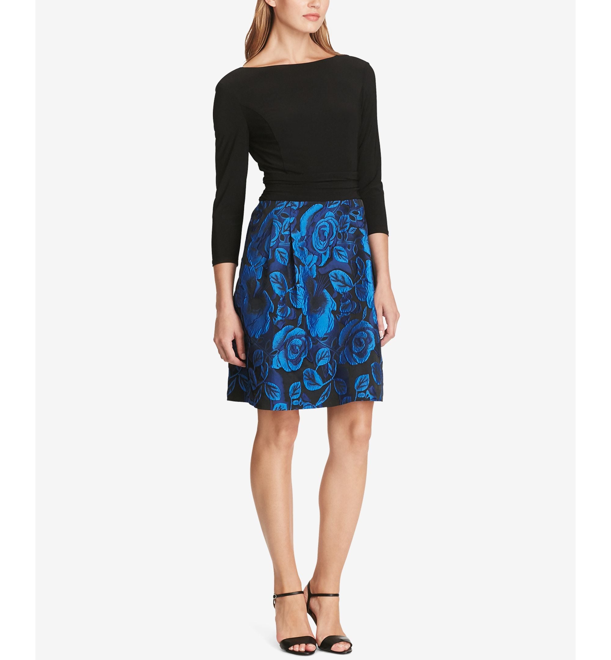 American Living Floral Print Jacquard Dress