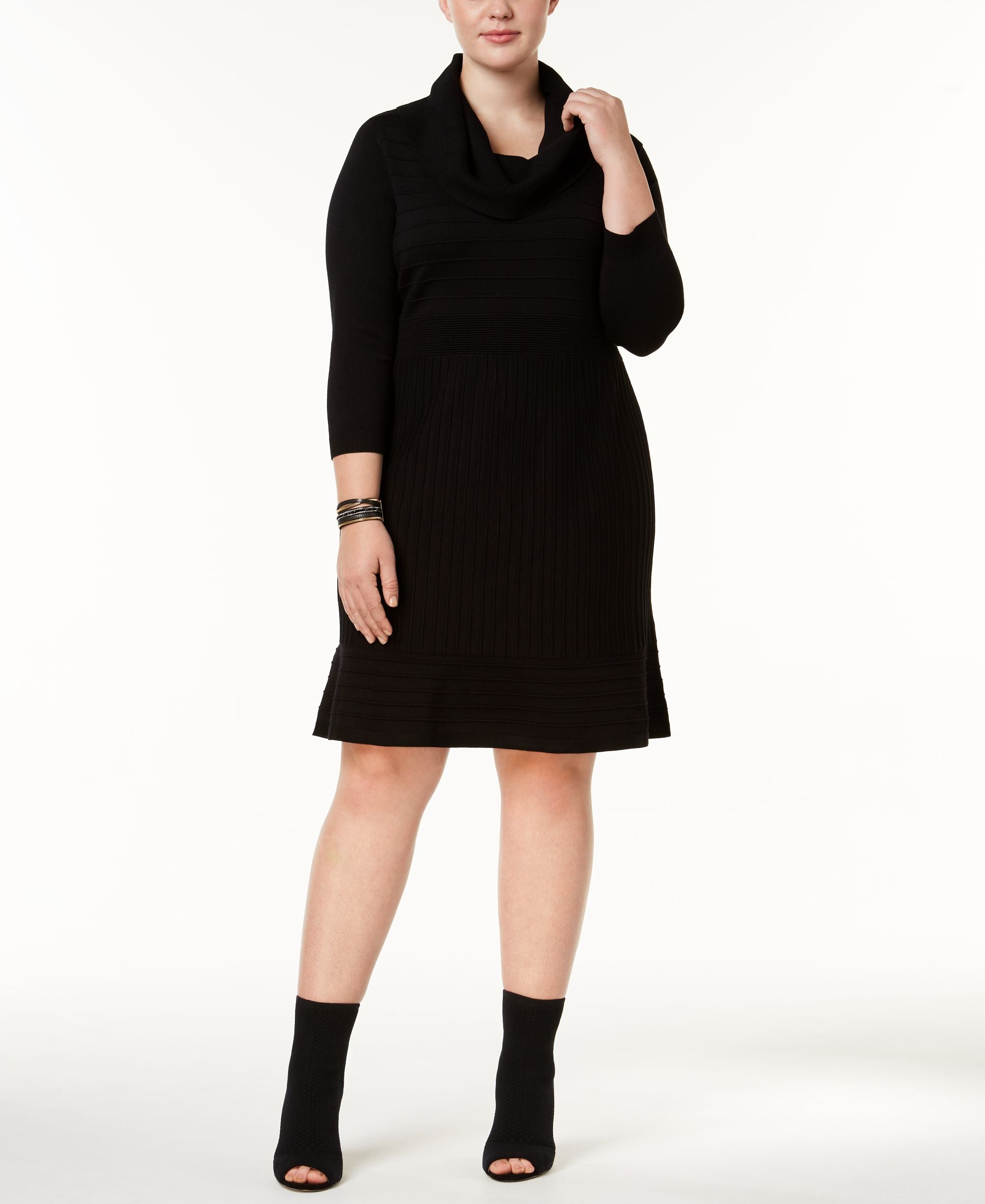 Plus Size Cowl Neck Sweater Dress