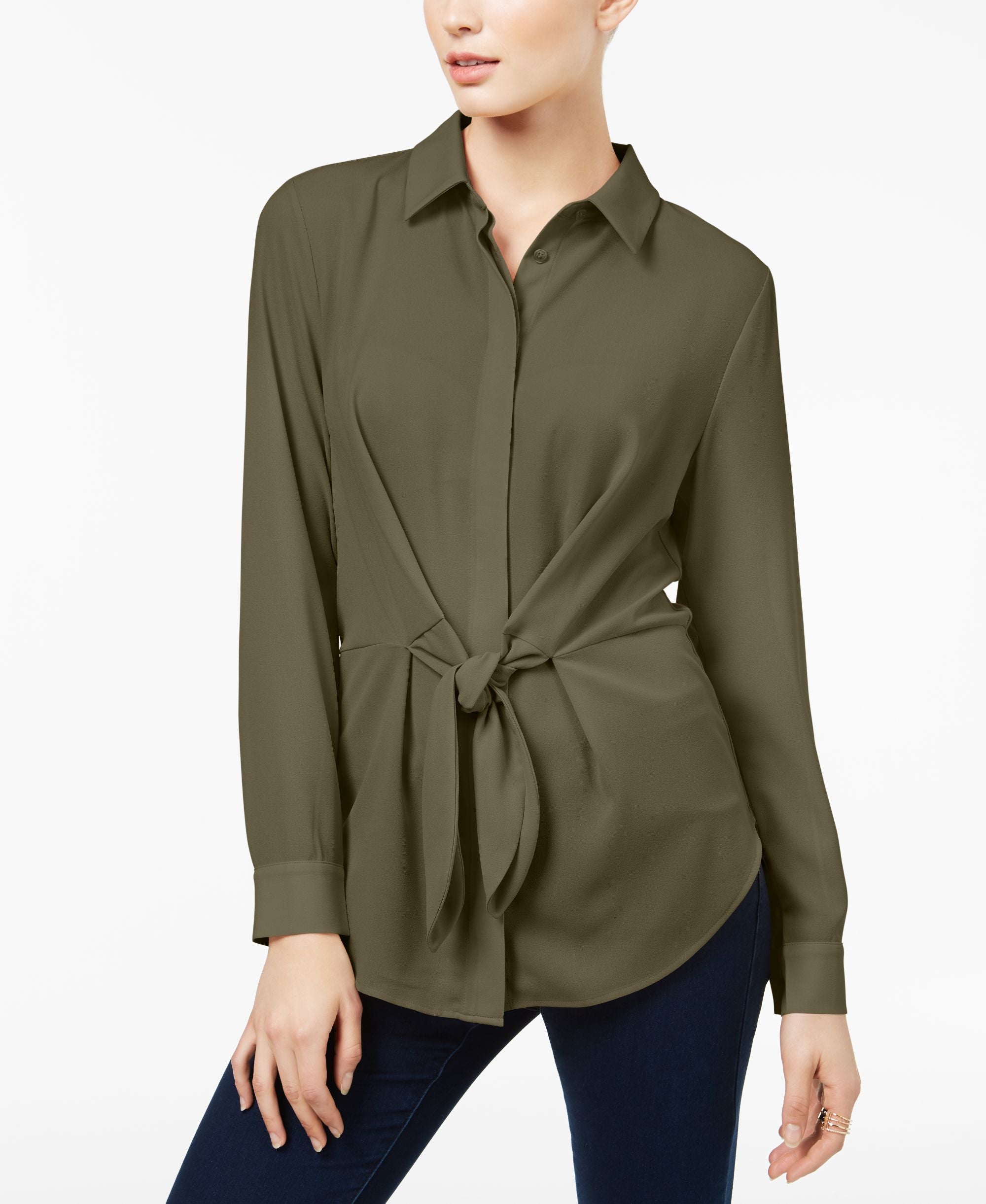 I.N.C. Tie-Front Shirt